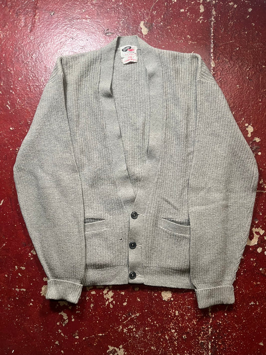 60s Rugby Sportswear Grey Cardigan