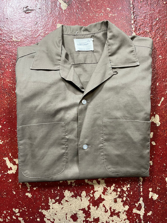 60s Penneys Towncraft Loop Collar Long Sleeve Shirt
