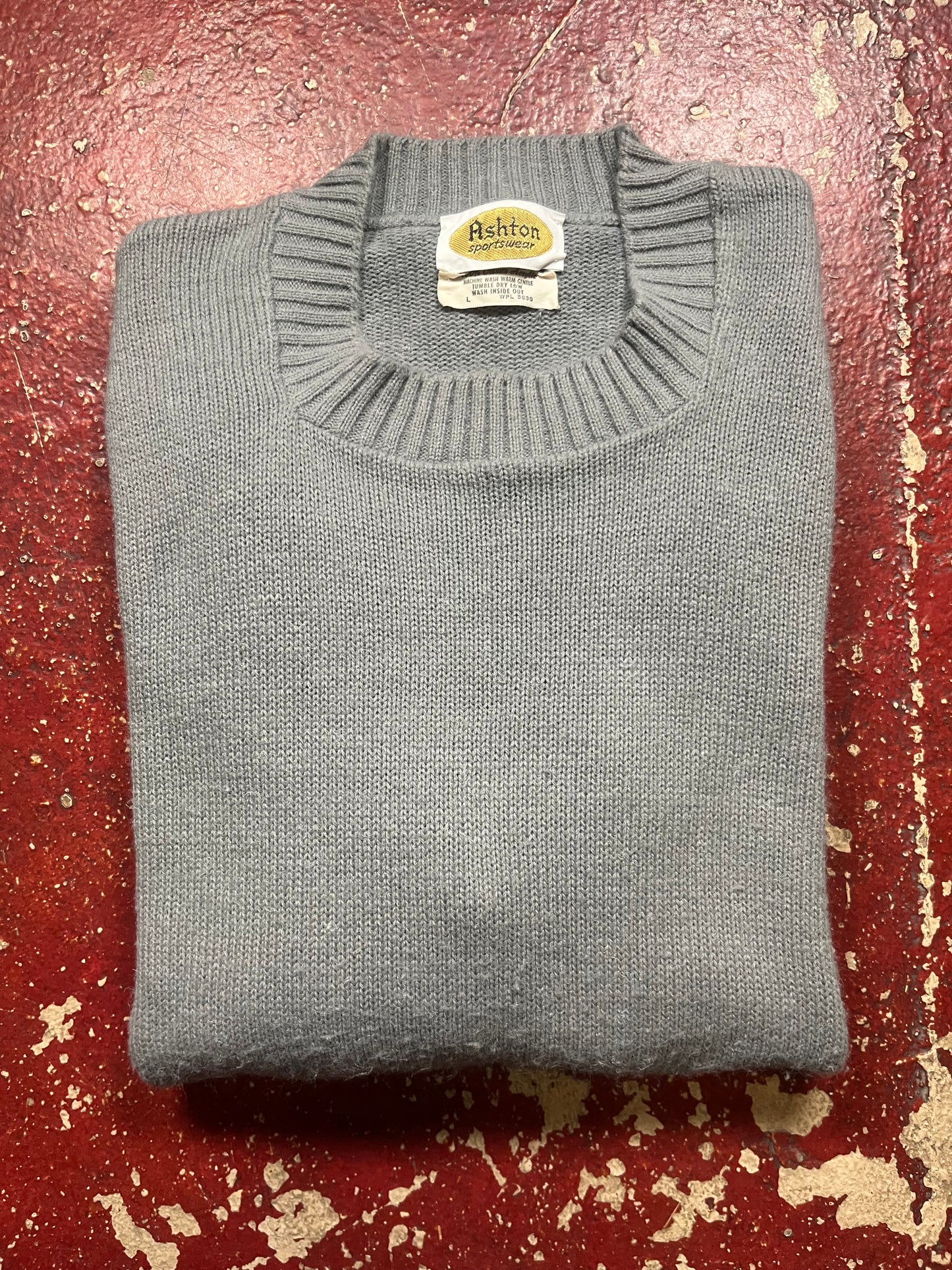 60s Ashton Grey Acrylic Sweater