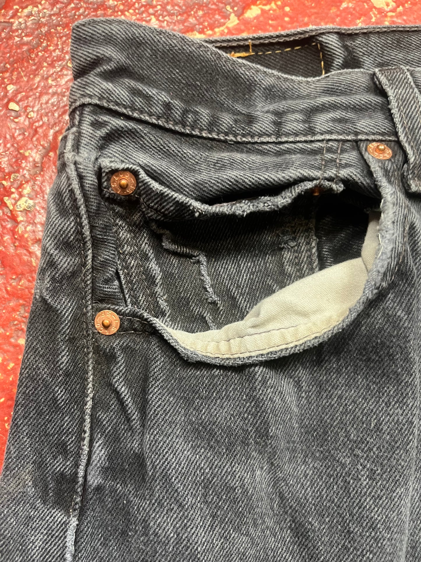 90s Levis 501s Black Jeans