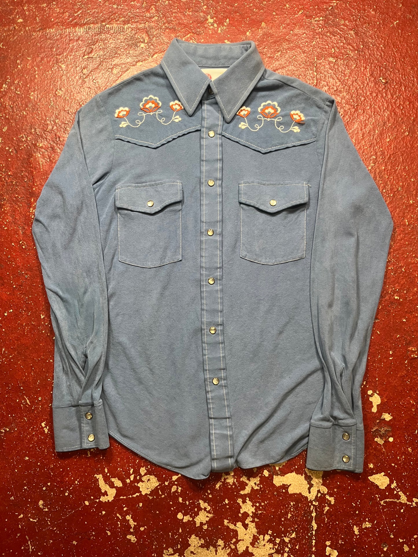70s Kings Road Suede Western Shirt