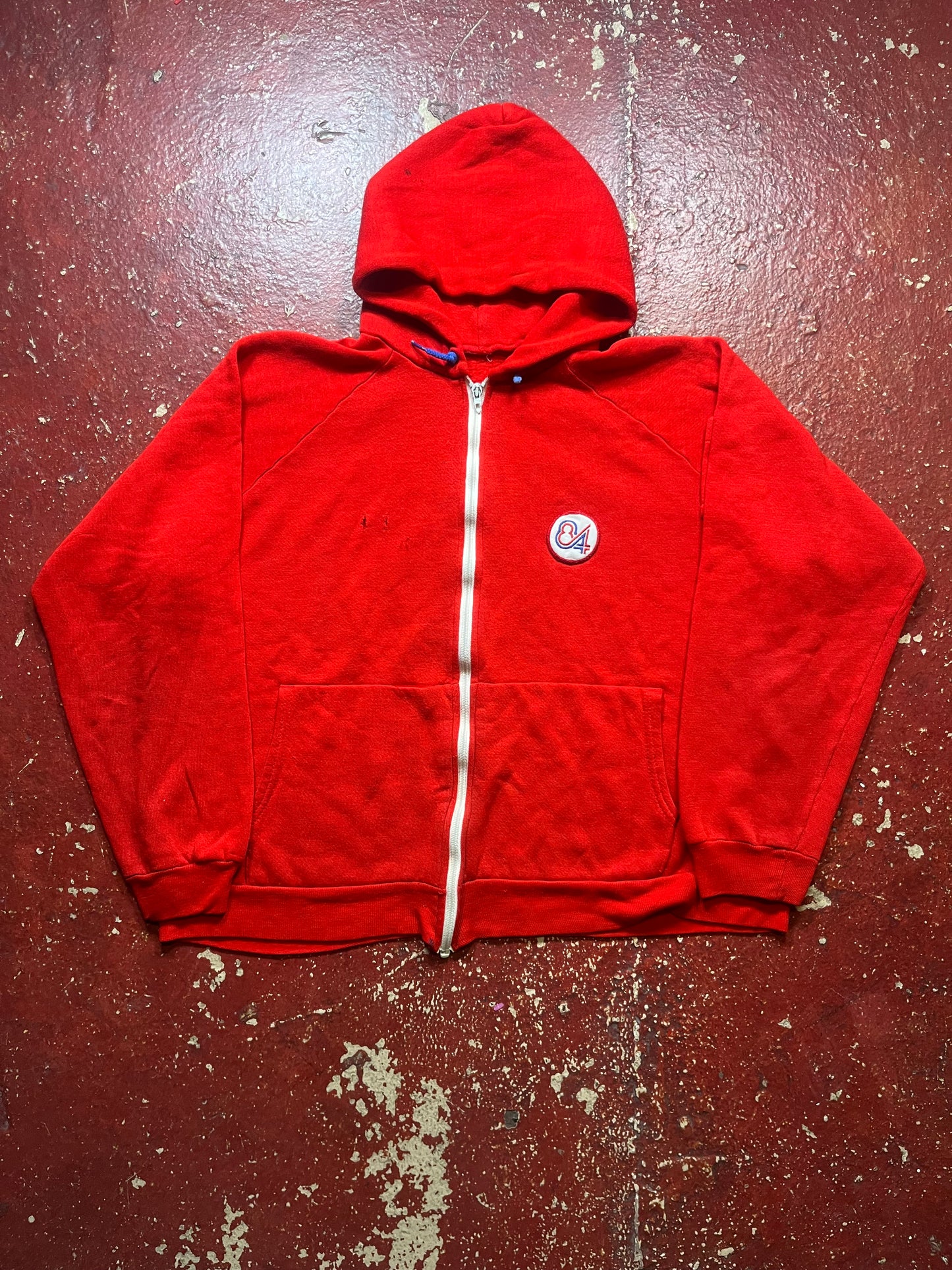 70s Full Zip Up “84” Hoodie