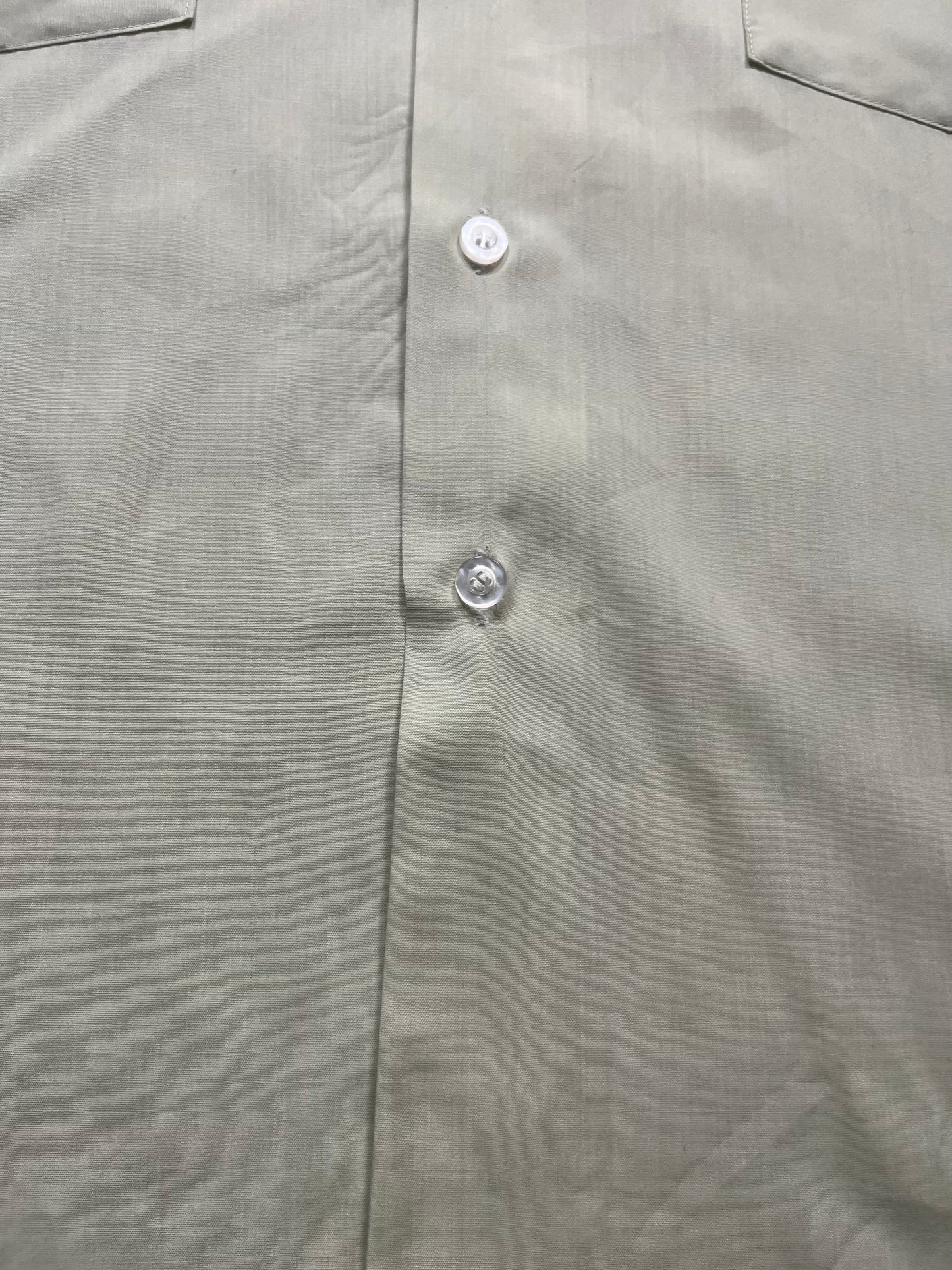 60s/70s Towncraft Green Short Sleeve Button Up Shirt