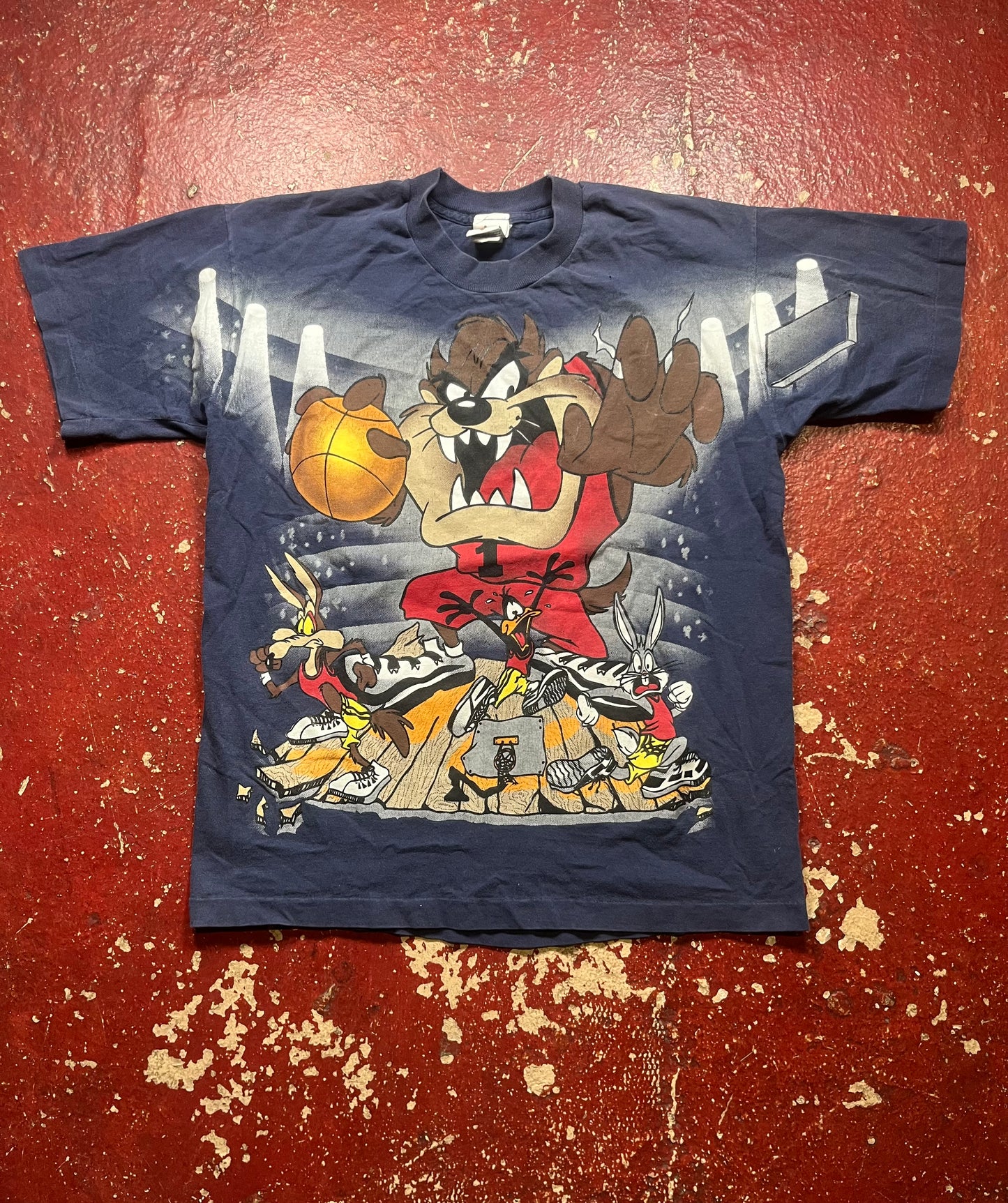 1997 Looney Tunes Basketball AOP Tee