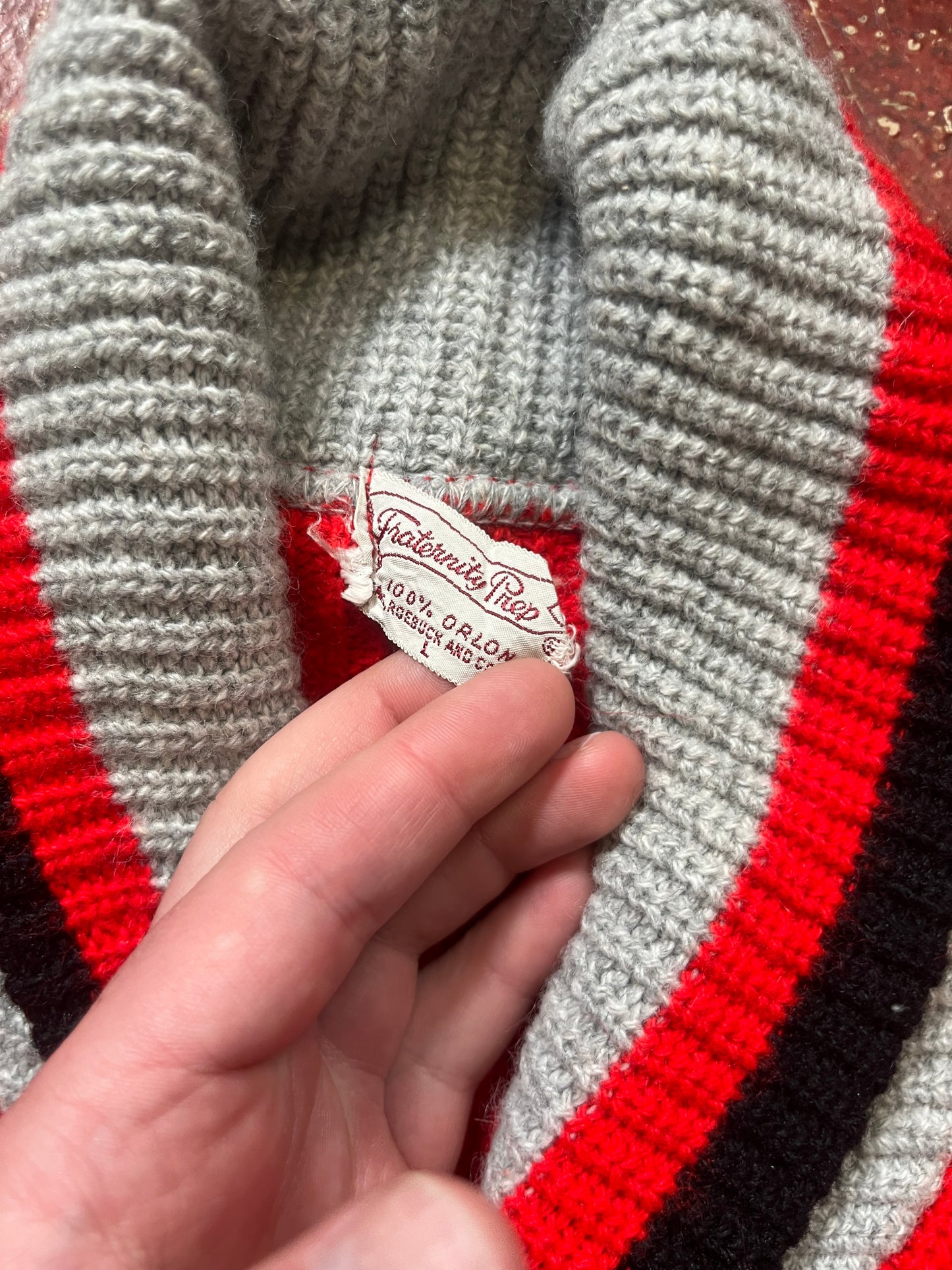 60s Fraternity Prep Shawl Collar Cardigan