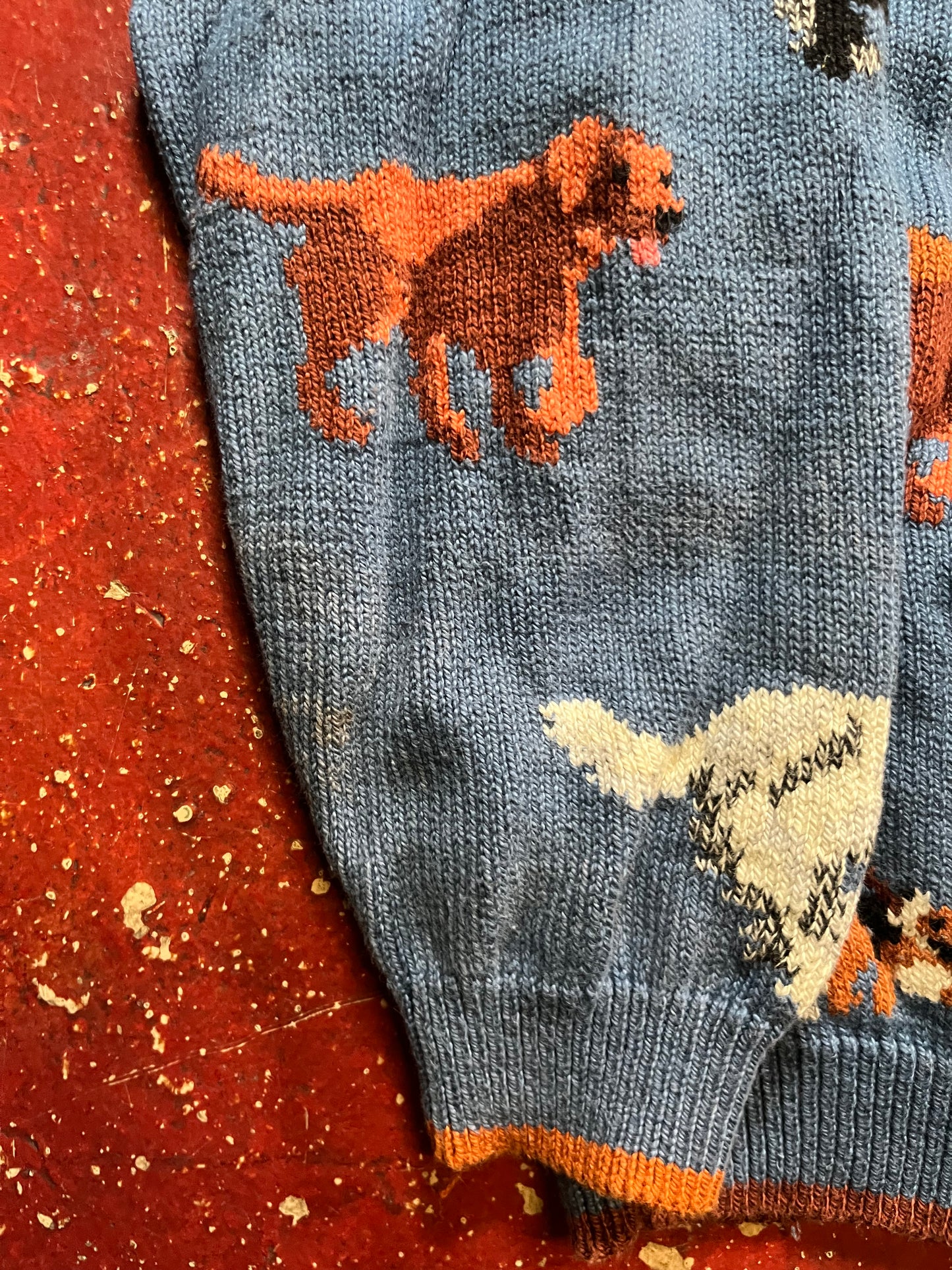 90s Christian Foley Dogs & Sticks Cardigan