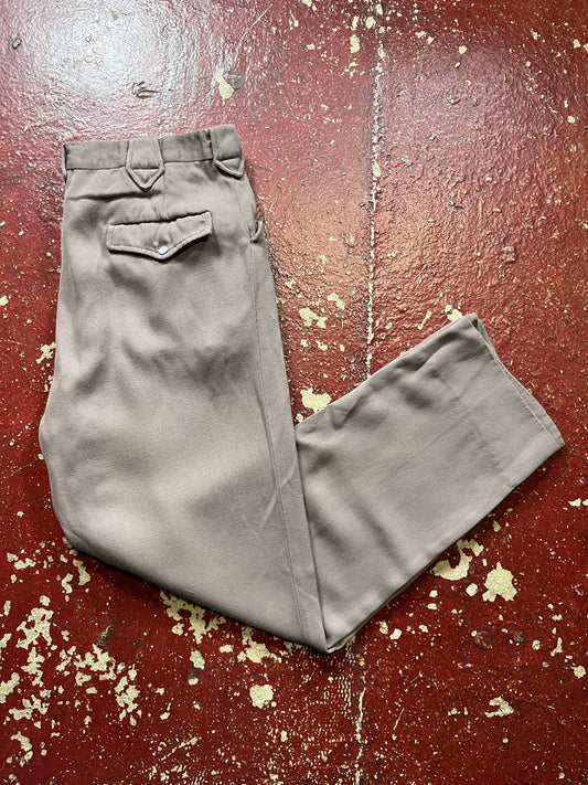50s Saddle Sturdy Gabardine Western Pants