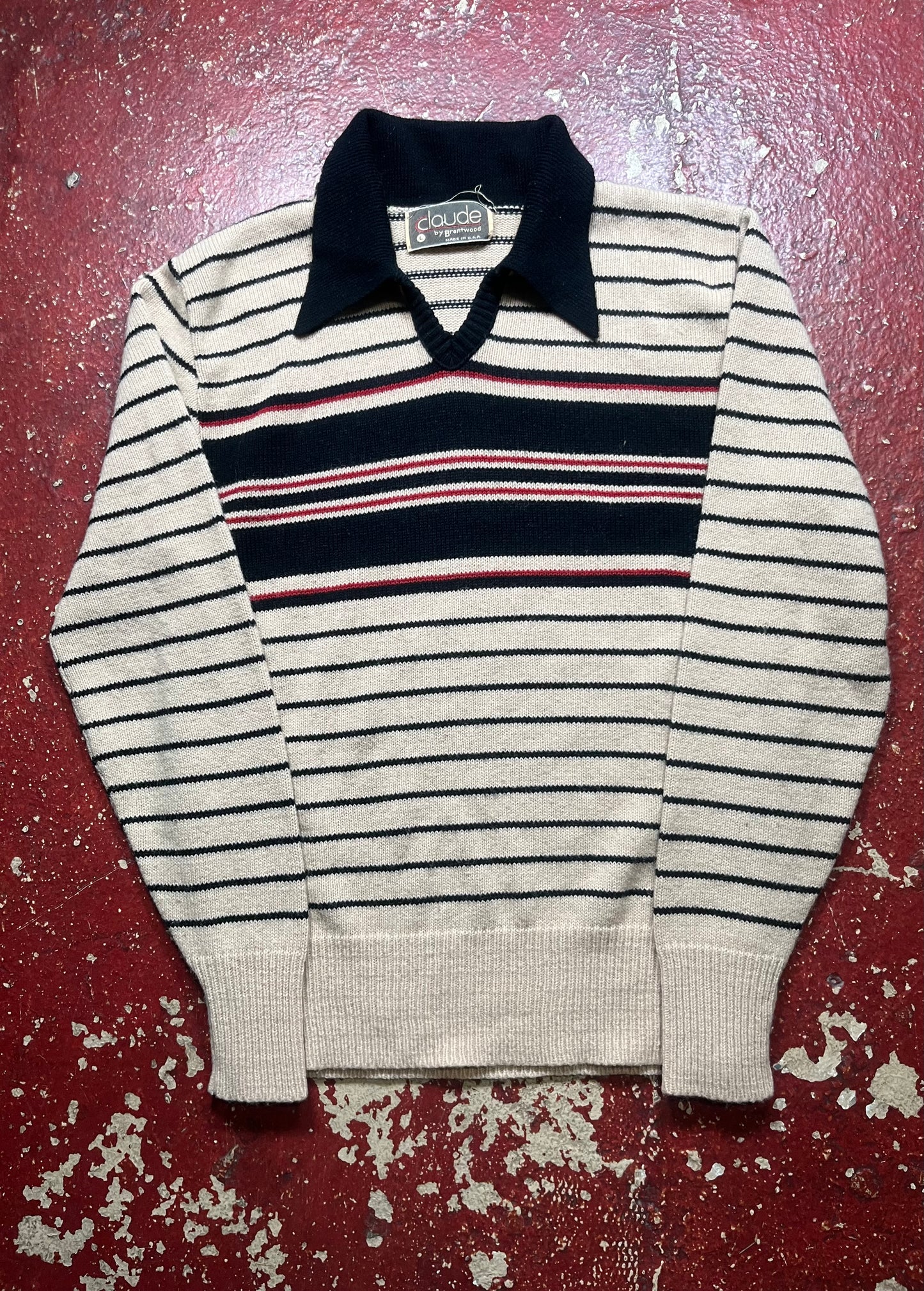 60s/70s Claude Vee Neck Sweater