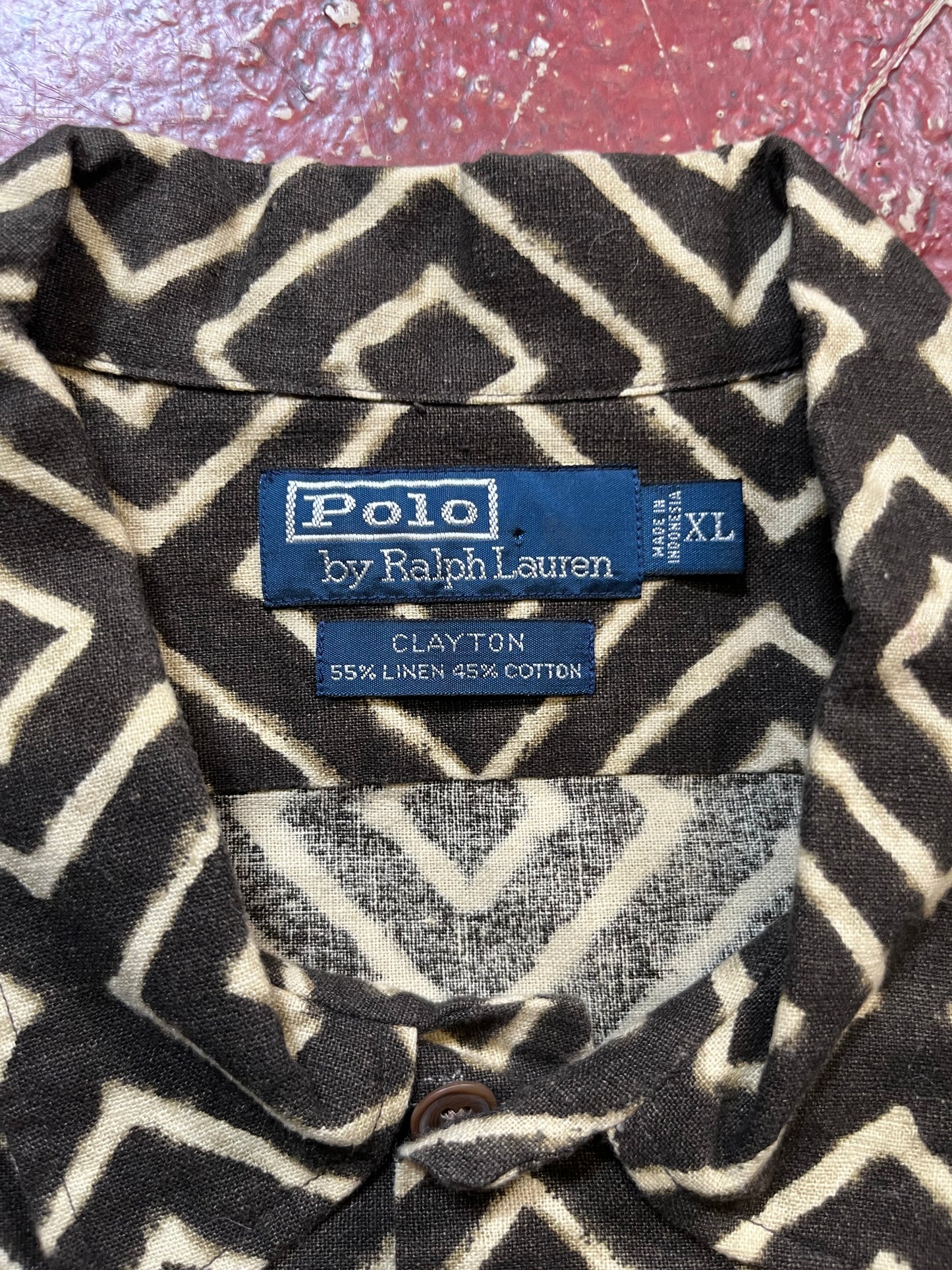 90s Polo Clayton Short Sleeve Button Up Shirt