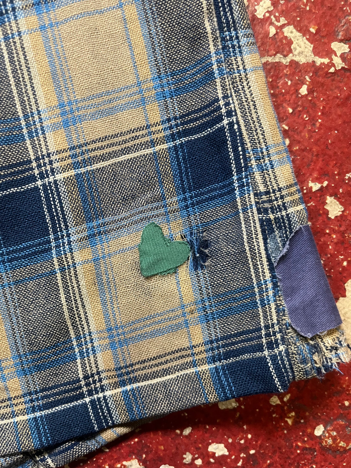 60s Pendleton Brown & Blue Loop Collar Board Shirt