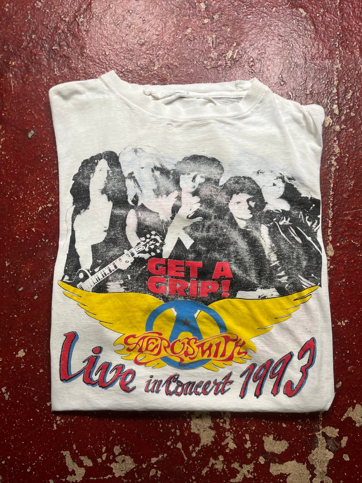 1993 Aerosmith x Megadeth “Get A Grip” Tee