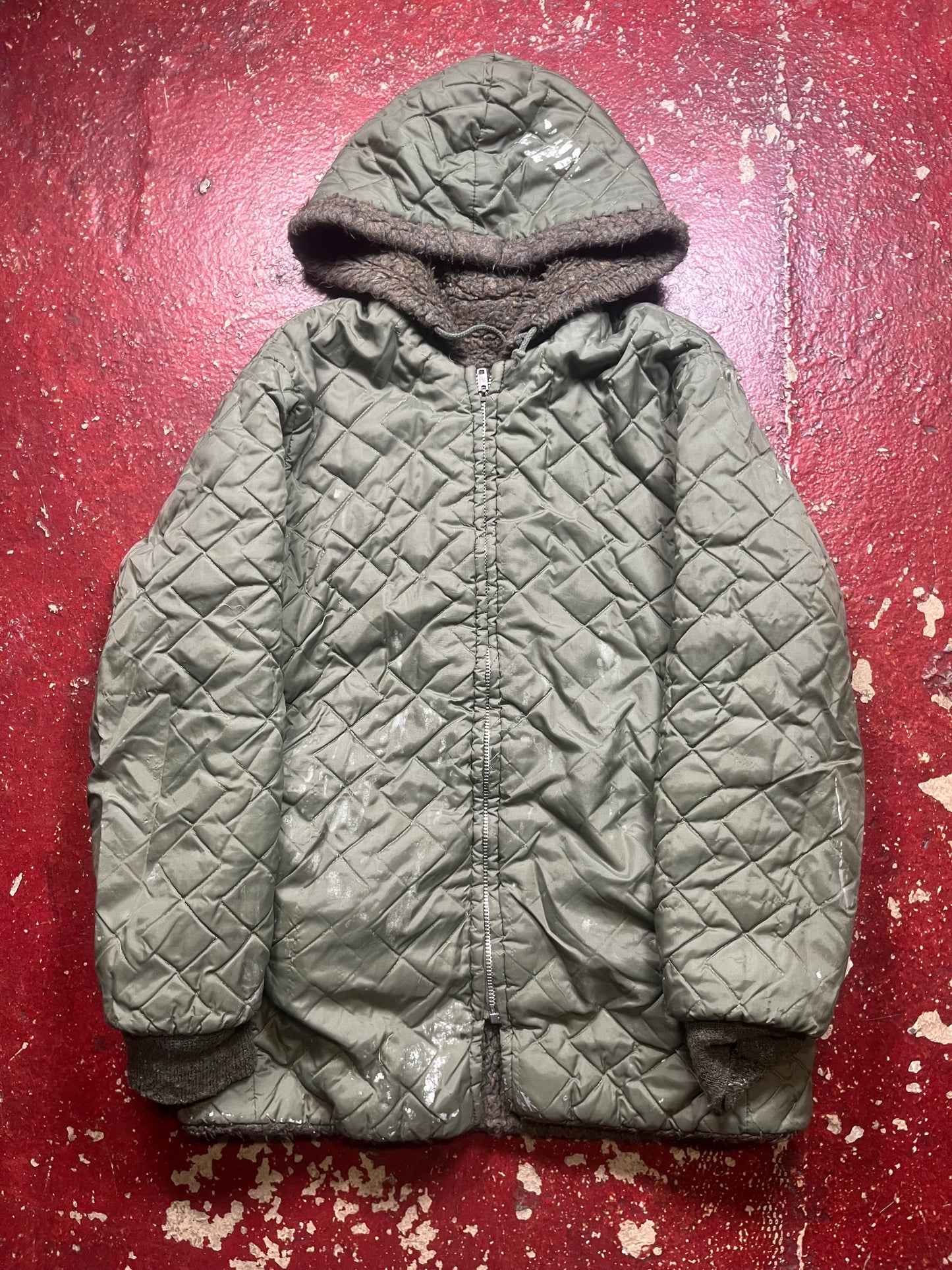 60s Reversible Green Full Zip Jacket