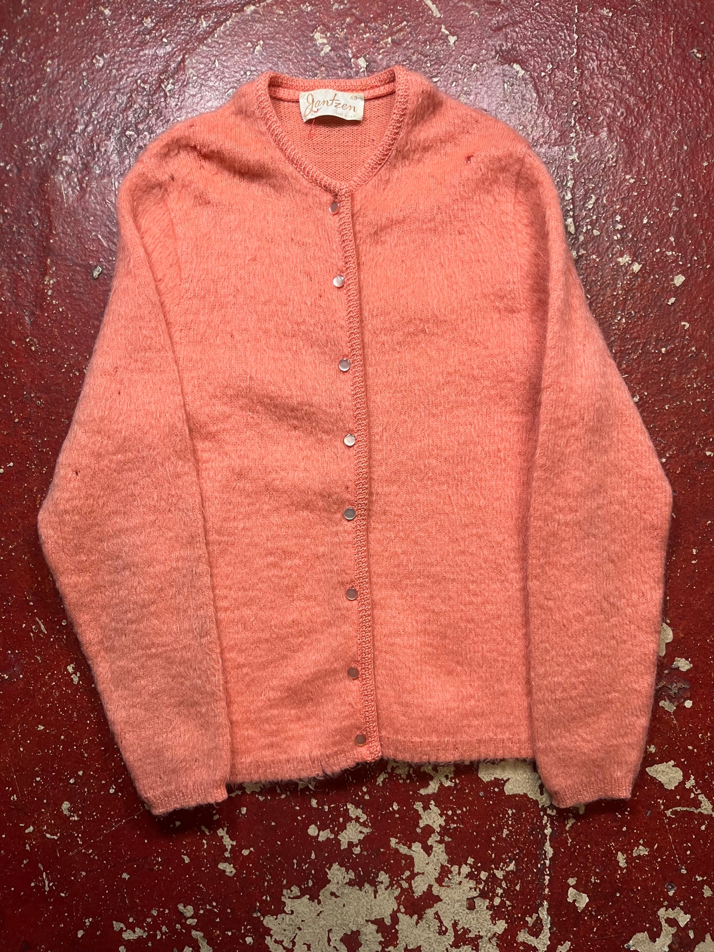 60s Jantzen Pink Mohair Cardigan