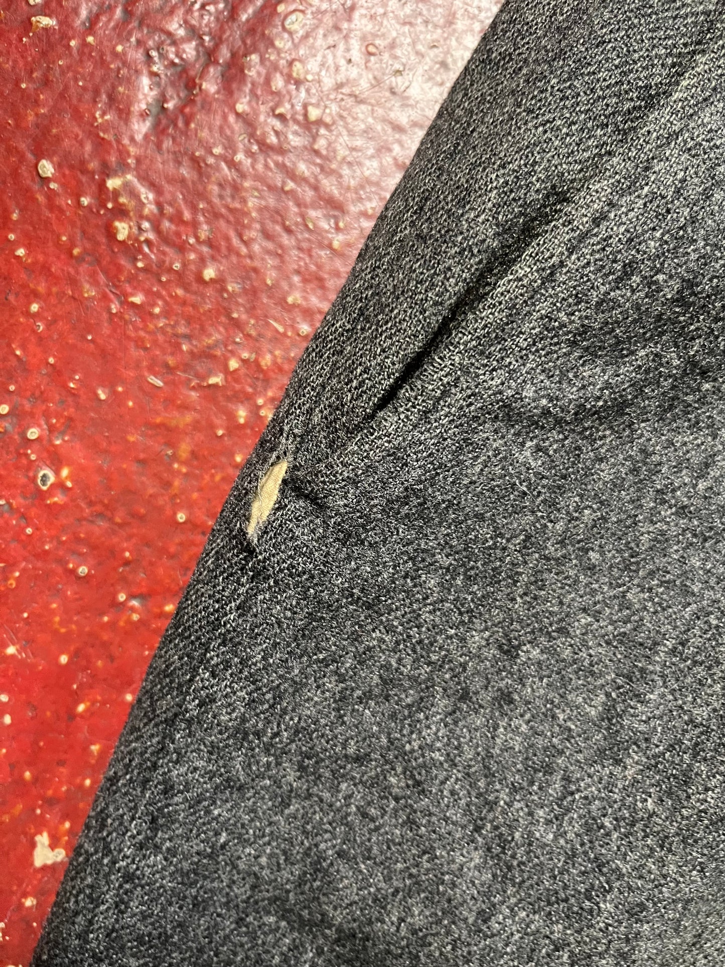 50s Drop Loop Black Wool Pants
