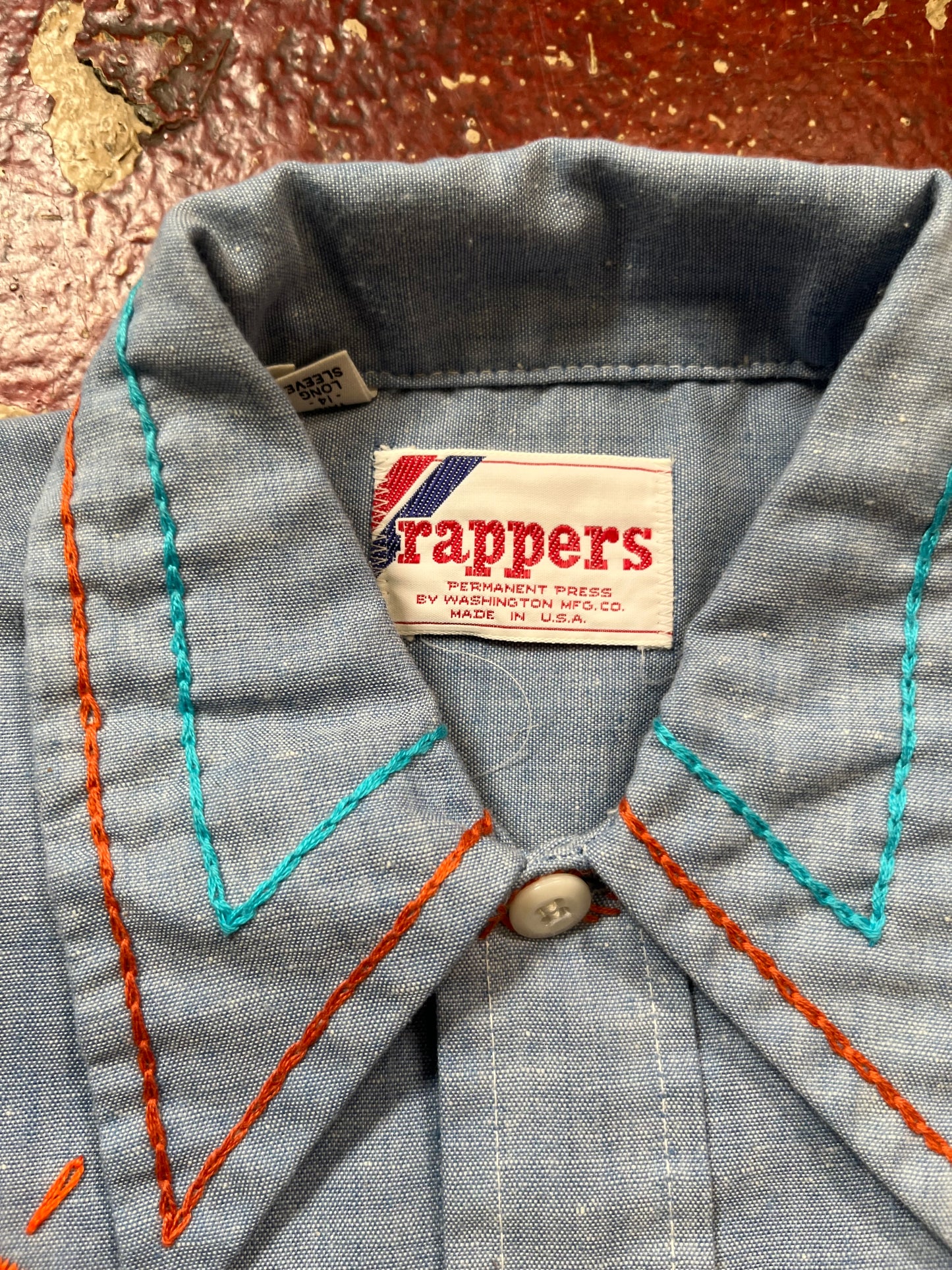 70s Rappers Wild West Chambray Long Sleeve Shirt