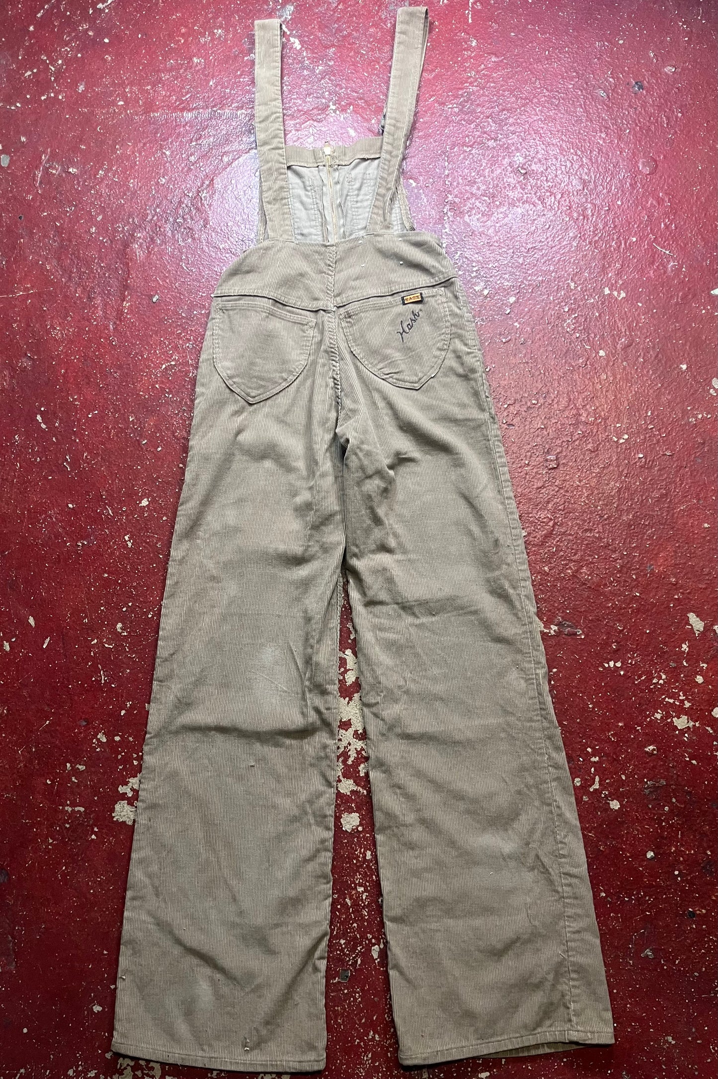 80s Hash Corduroy Bell Bottom Overalls