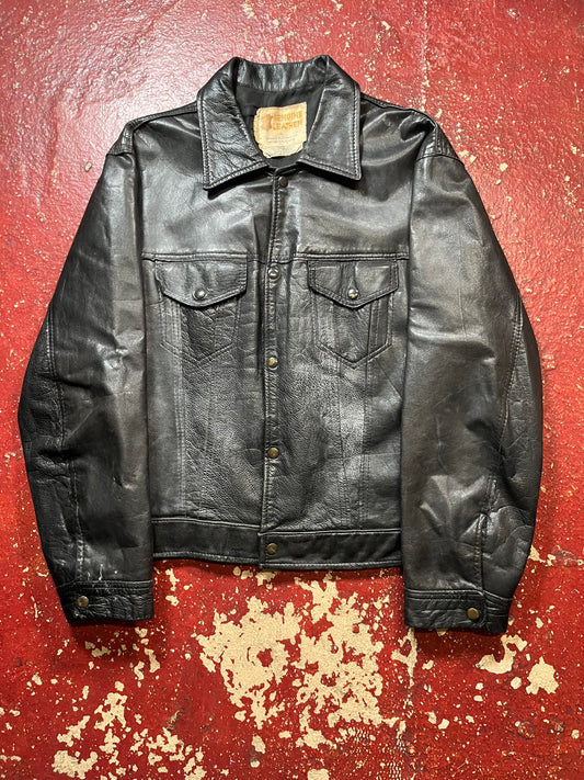 60s Berman Buckskin Leather Trucker Jacket