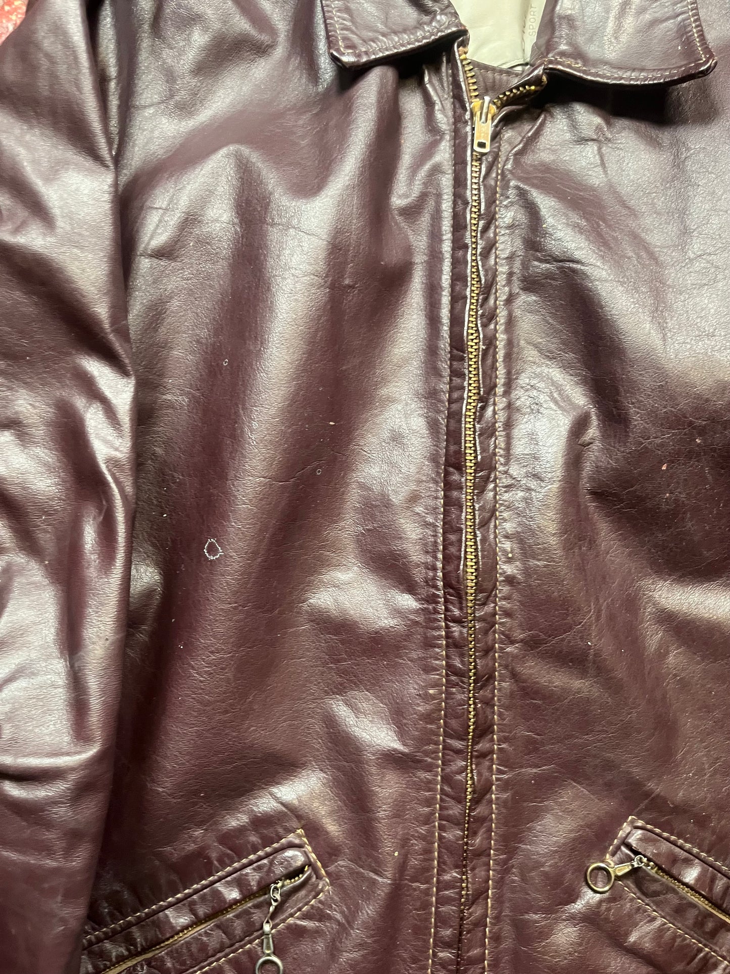 70s/80s Christian Dior Cafe Racer Leather Jacket