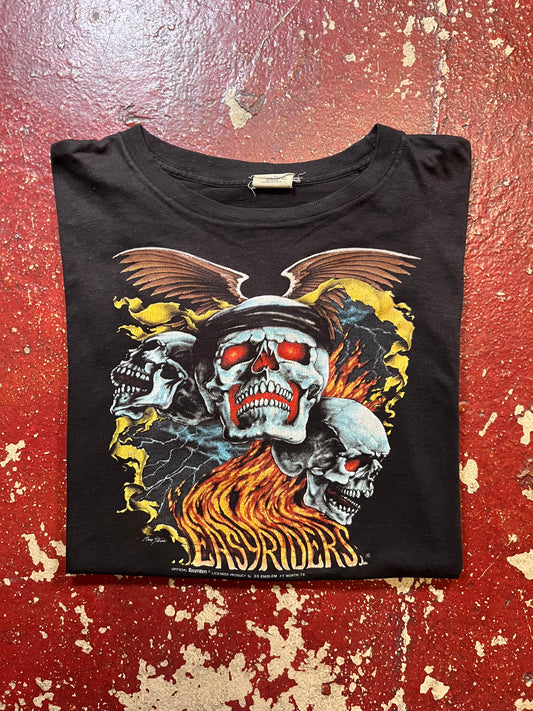 1986 3D Emblem Easyriders Melting Skulls Tee
