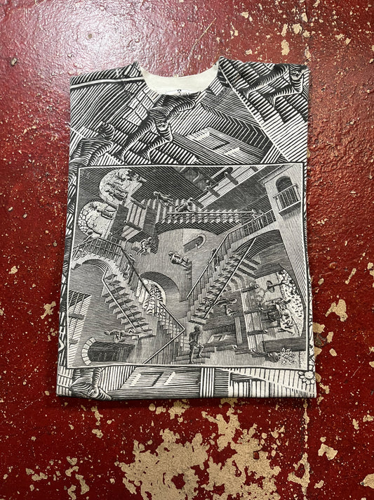 90s MC Escher “Relativity” AOP Tee