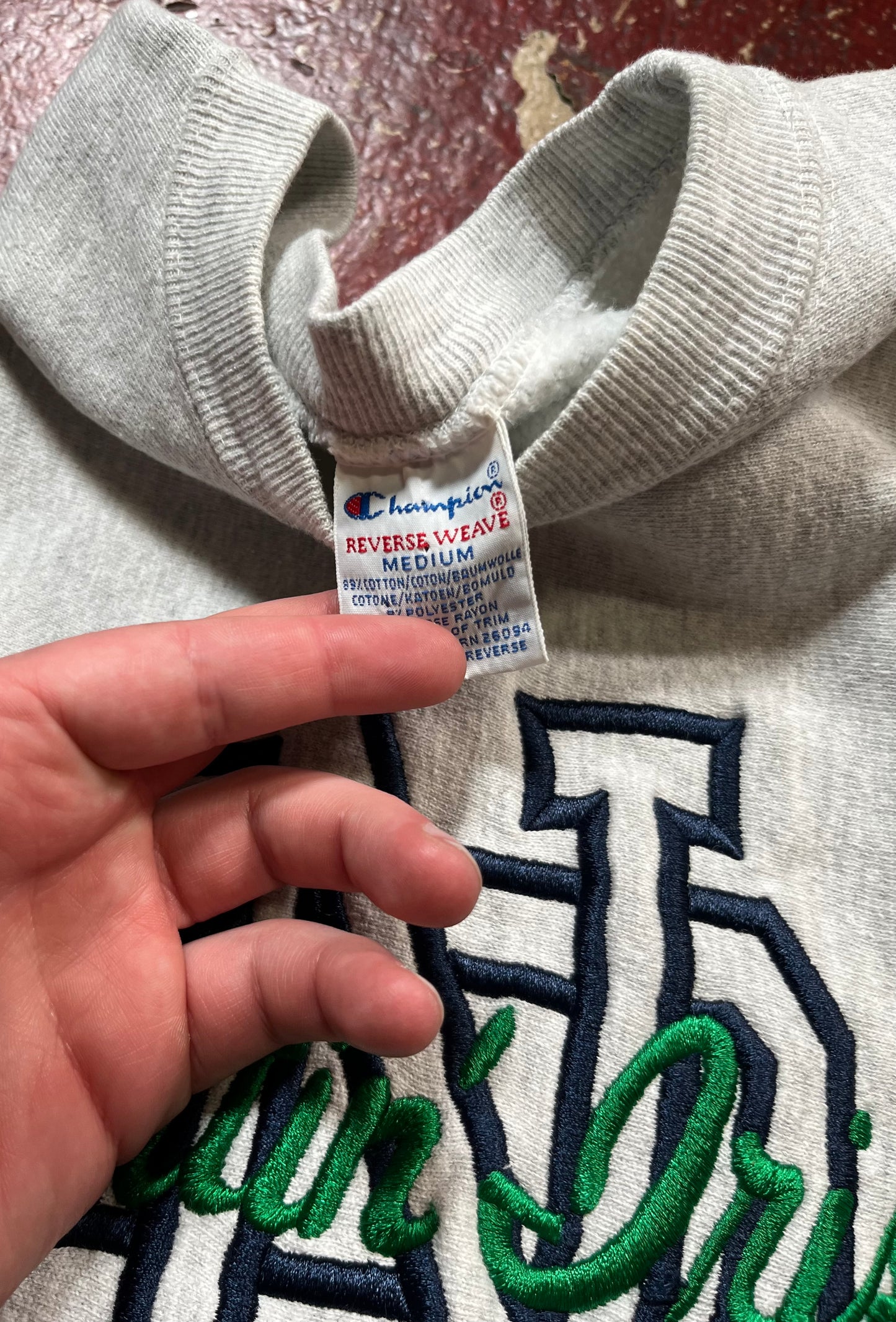 90s Champion Reverse Weave Norte Dame Crewneck