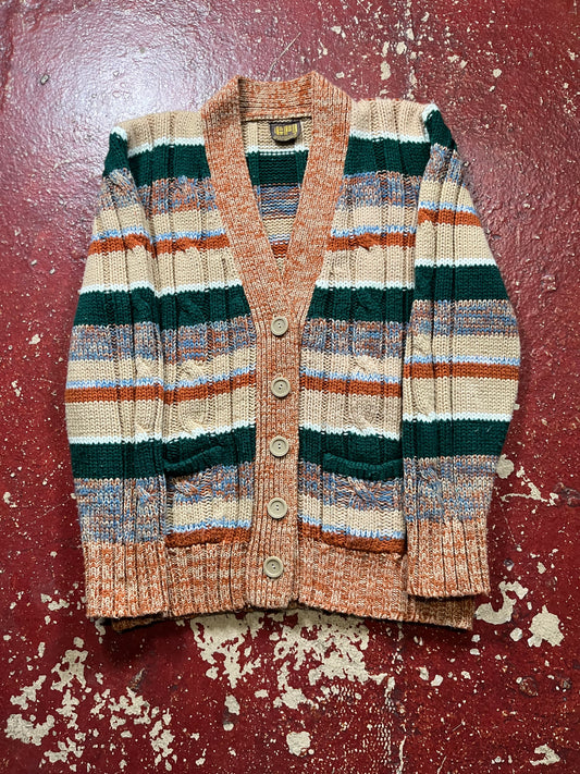 70s CFI Brown & Green Cardigan