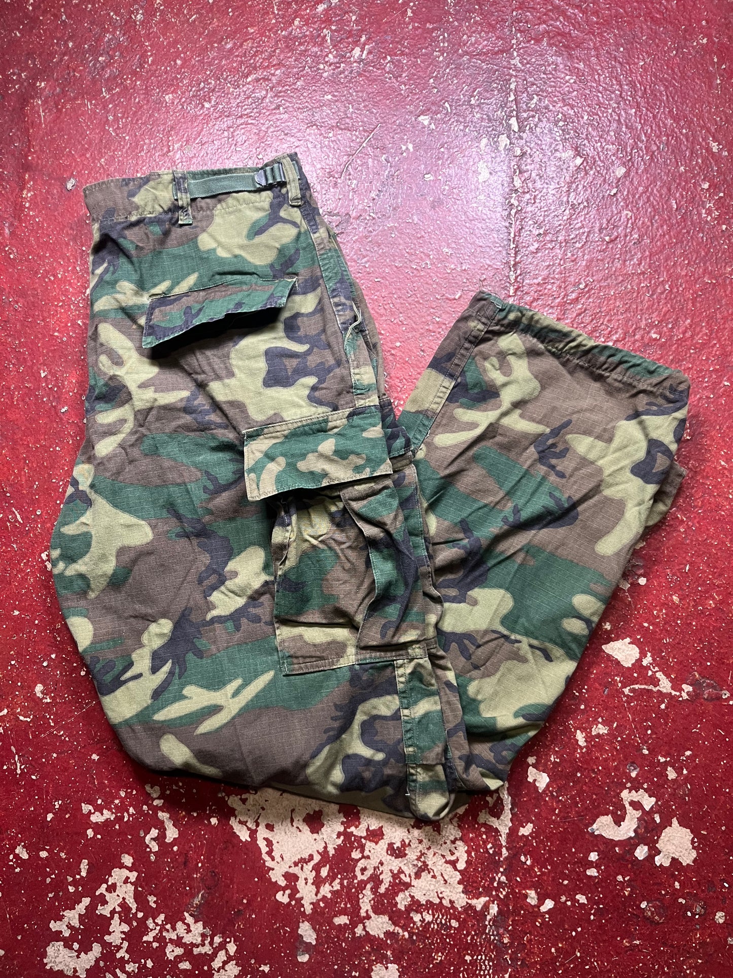 1970 Woodland Camo Poplin Cargo Pants
