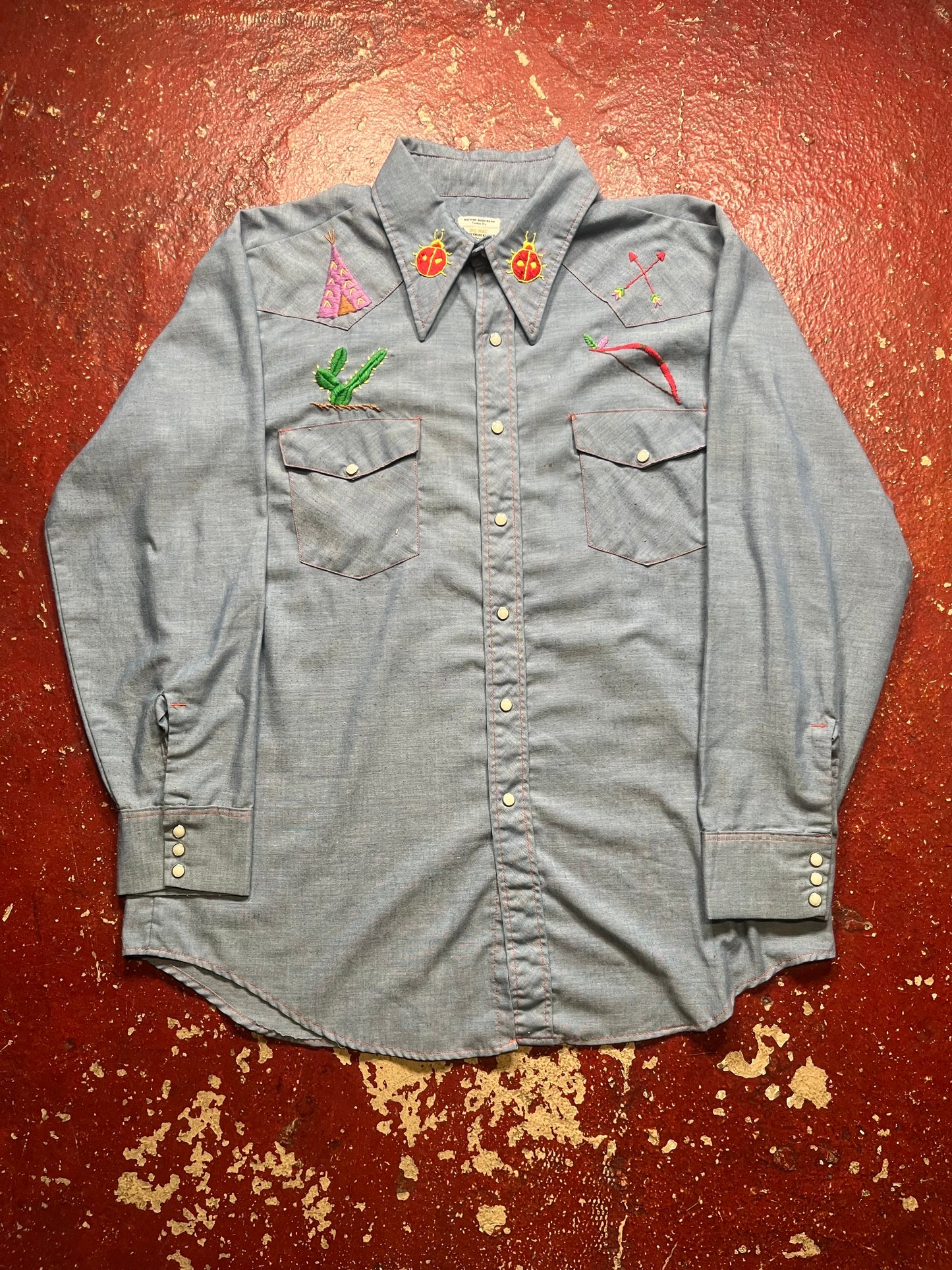 60s/70s Big Mac Native American Chambray Shirt