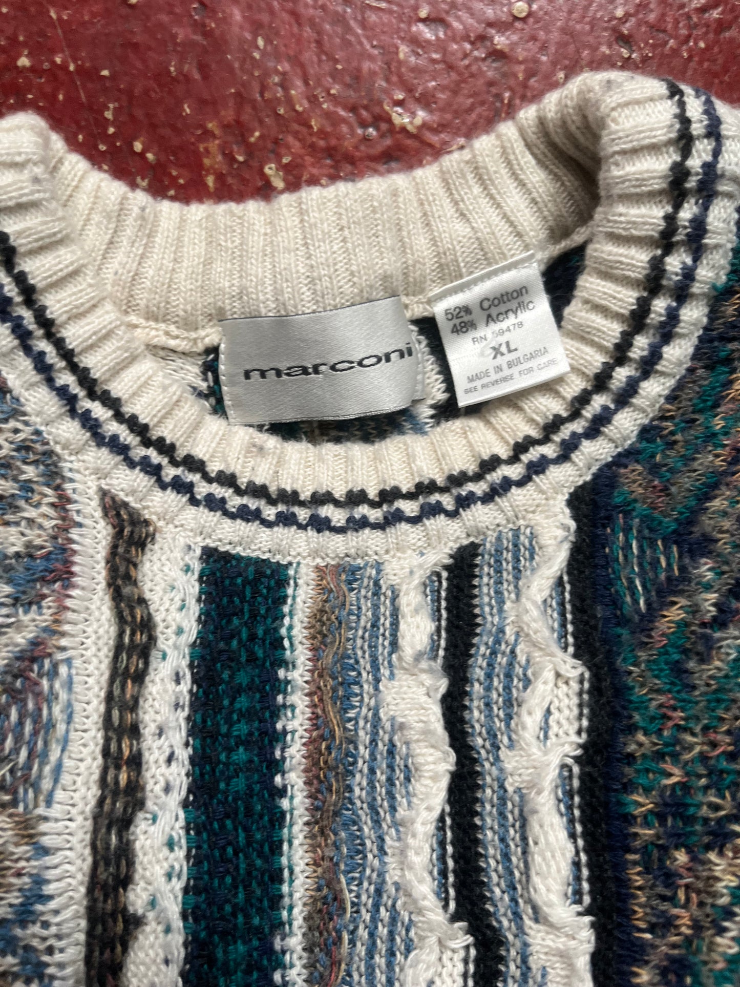 90s Marconi 3D Knit Sweater