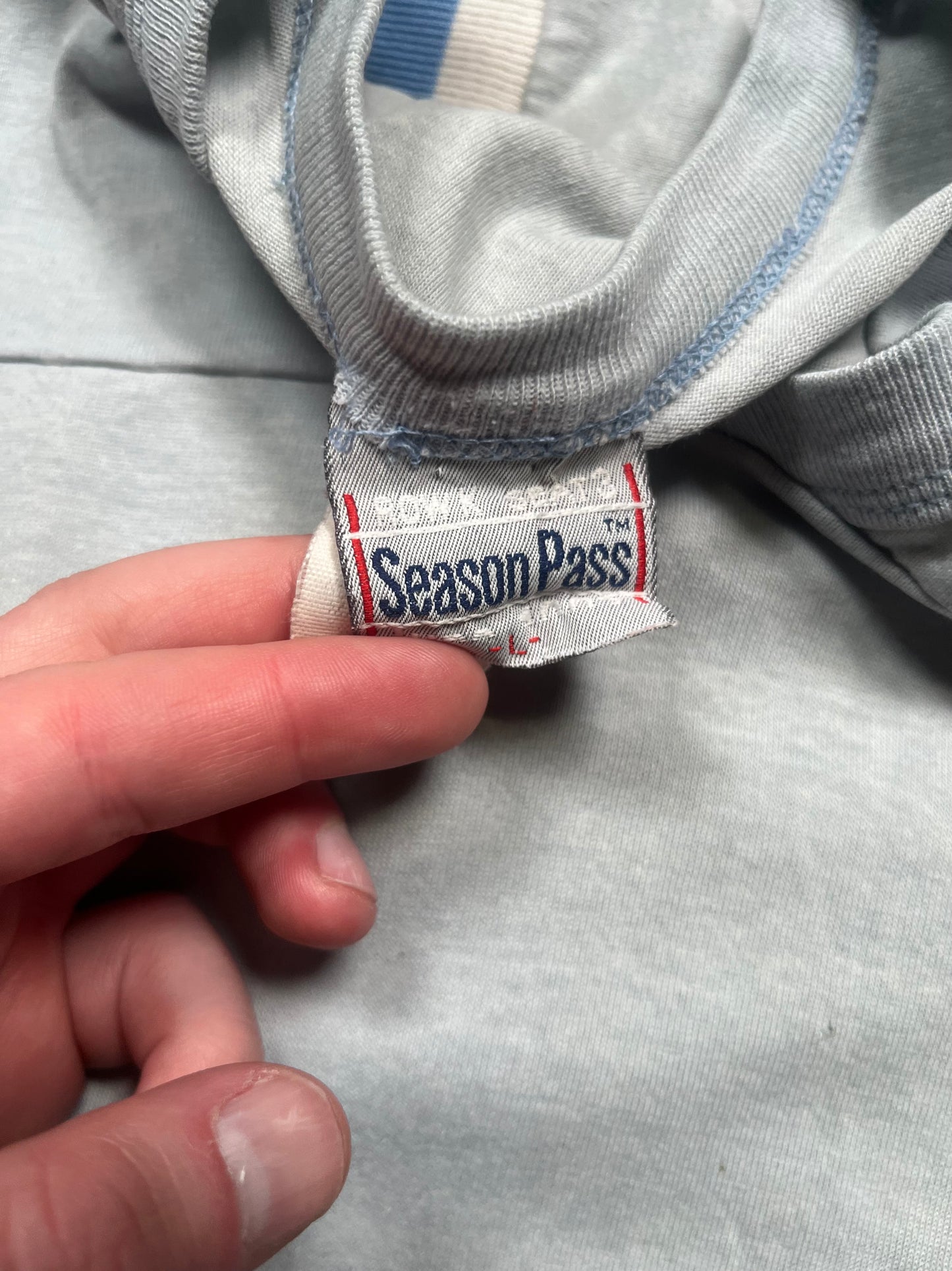 80s Season Pass Vee Neck Quarter Sleeve Shirt