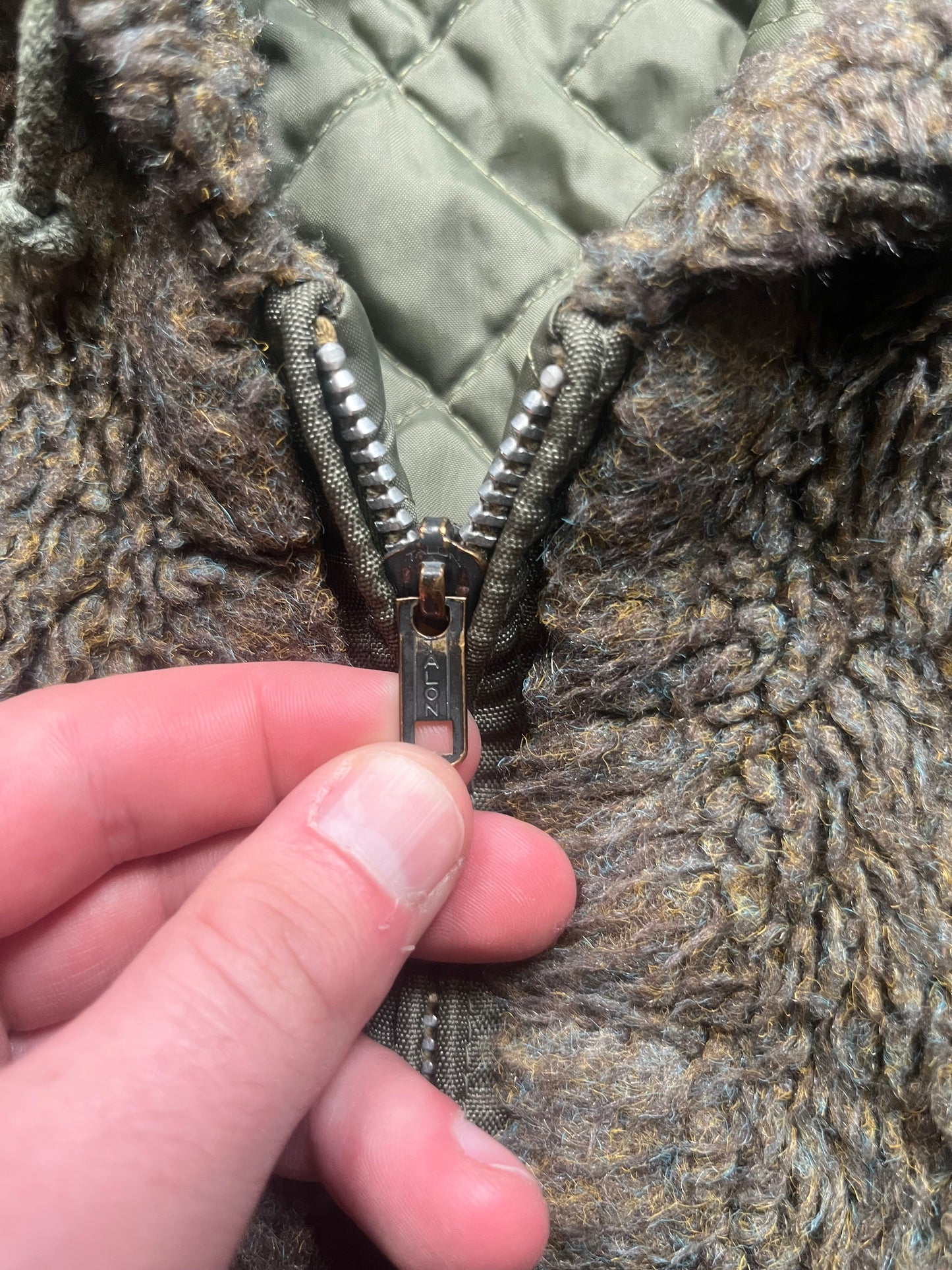 60s Reversible Green Full Zip Jacket