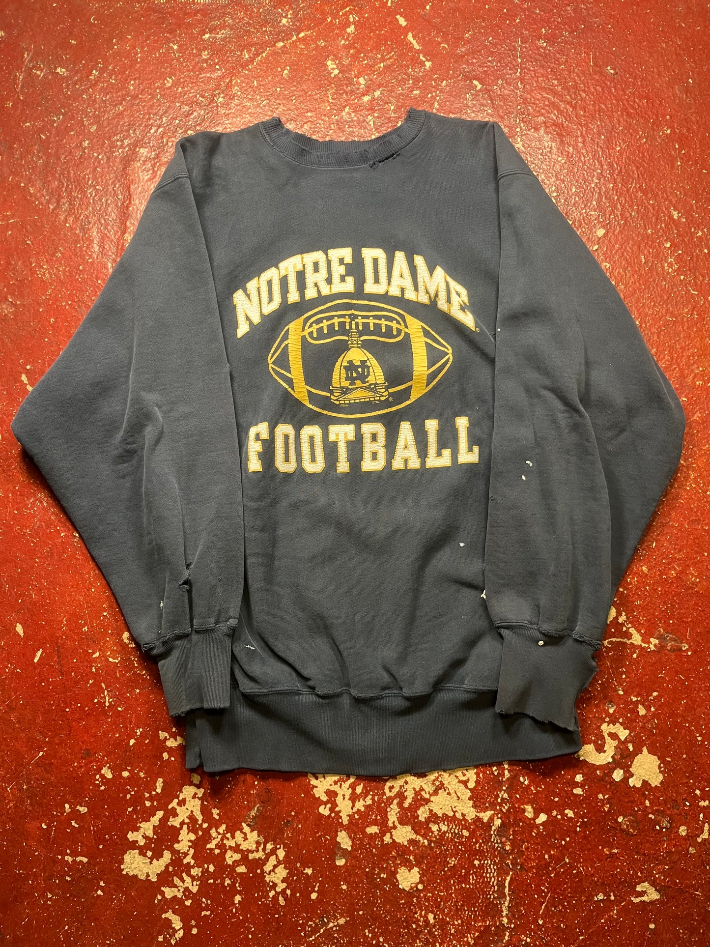 90s Champion Reverse Weave Norte Dame Football Crewneck