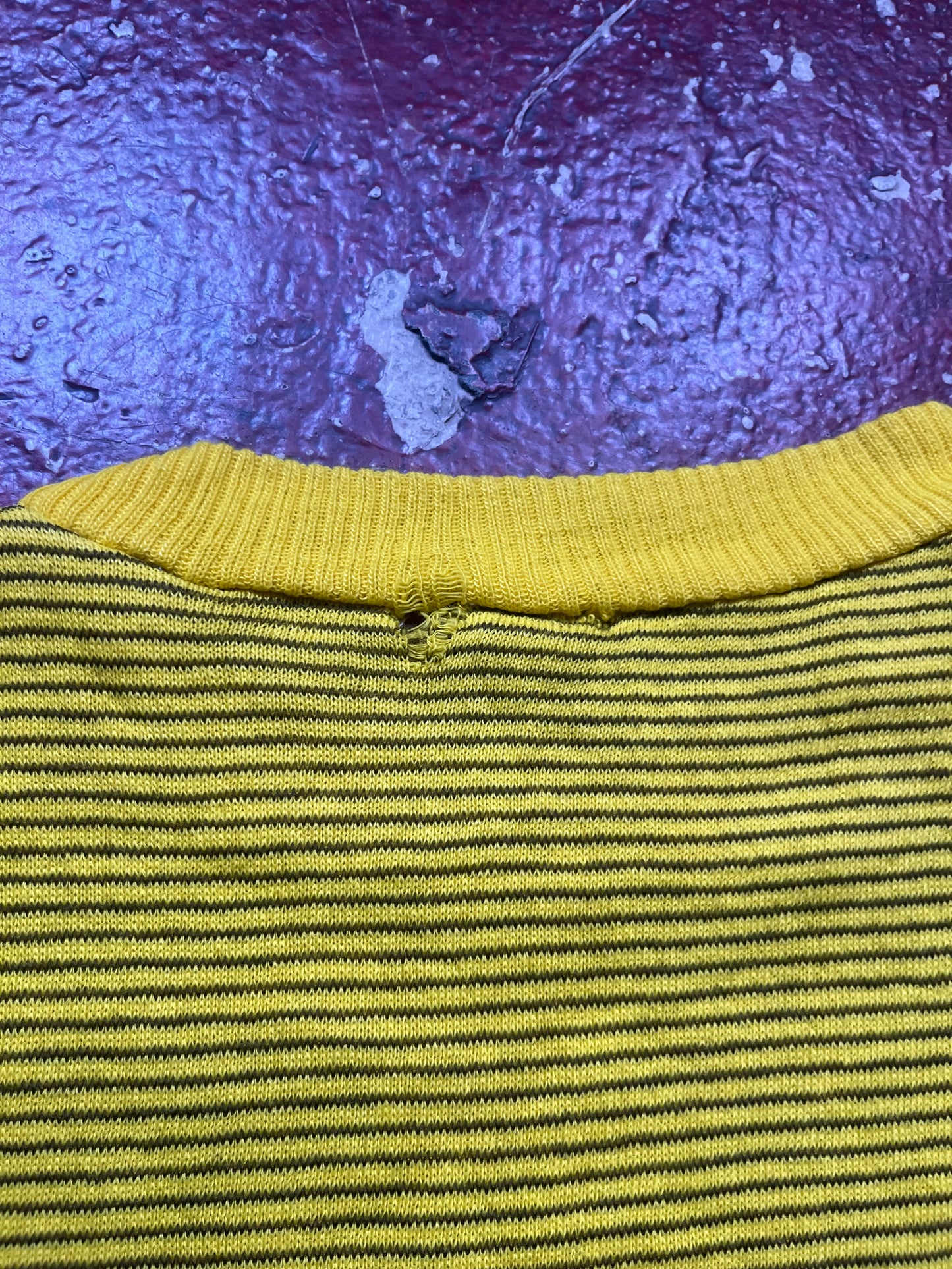 60s/70s Towncraft Yellow & Brown Short Sleeve Crewneck