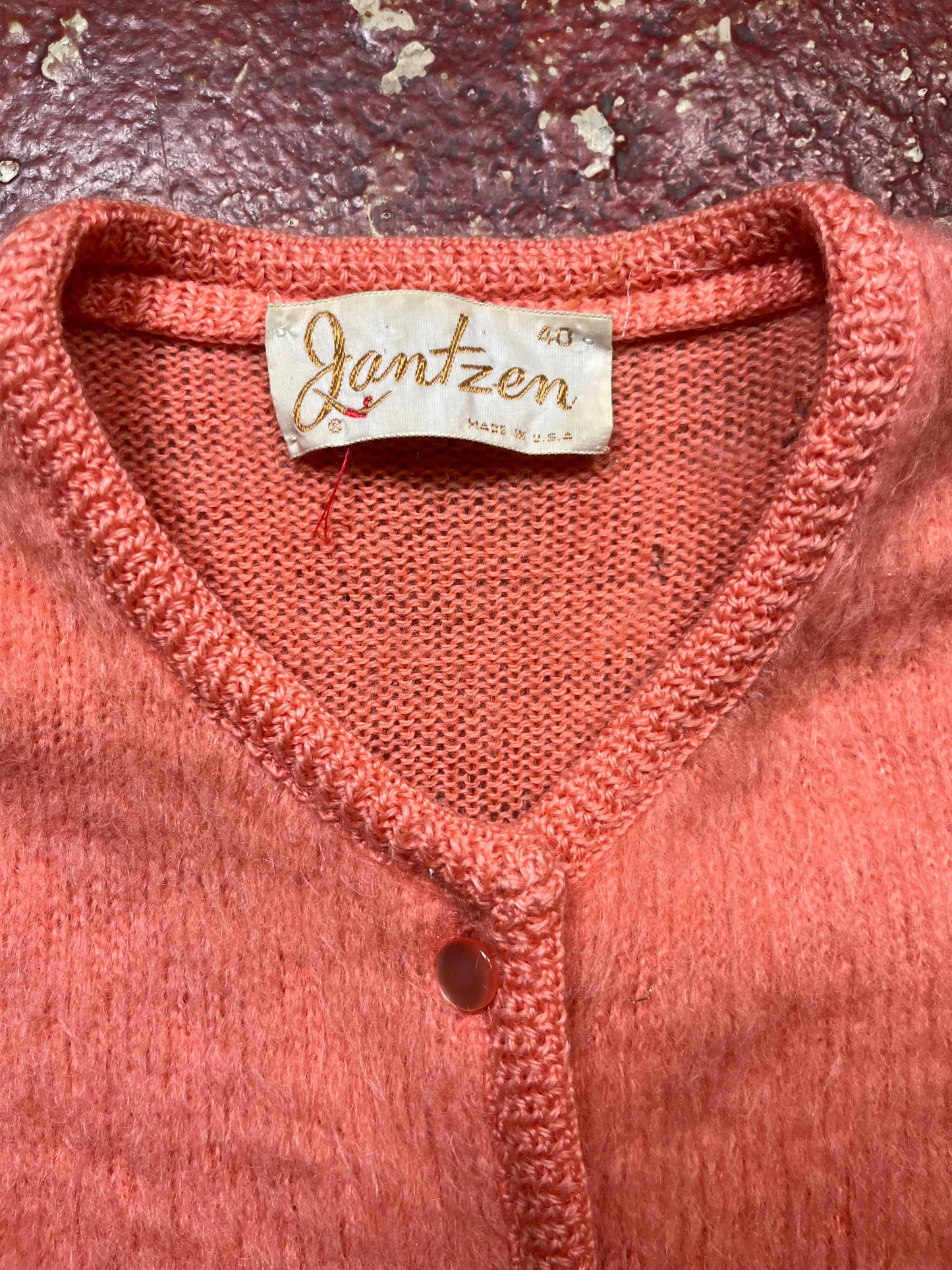 60s Jantzen Pink Mohair Cardigan