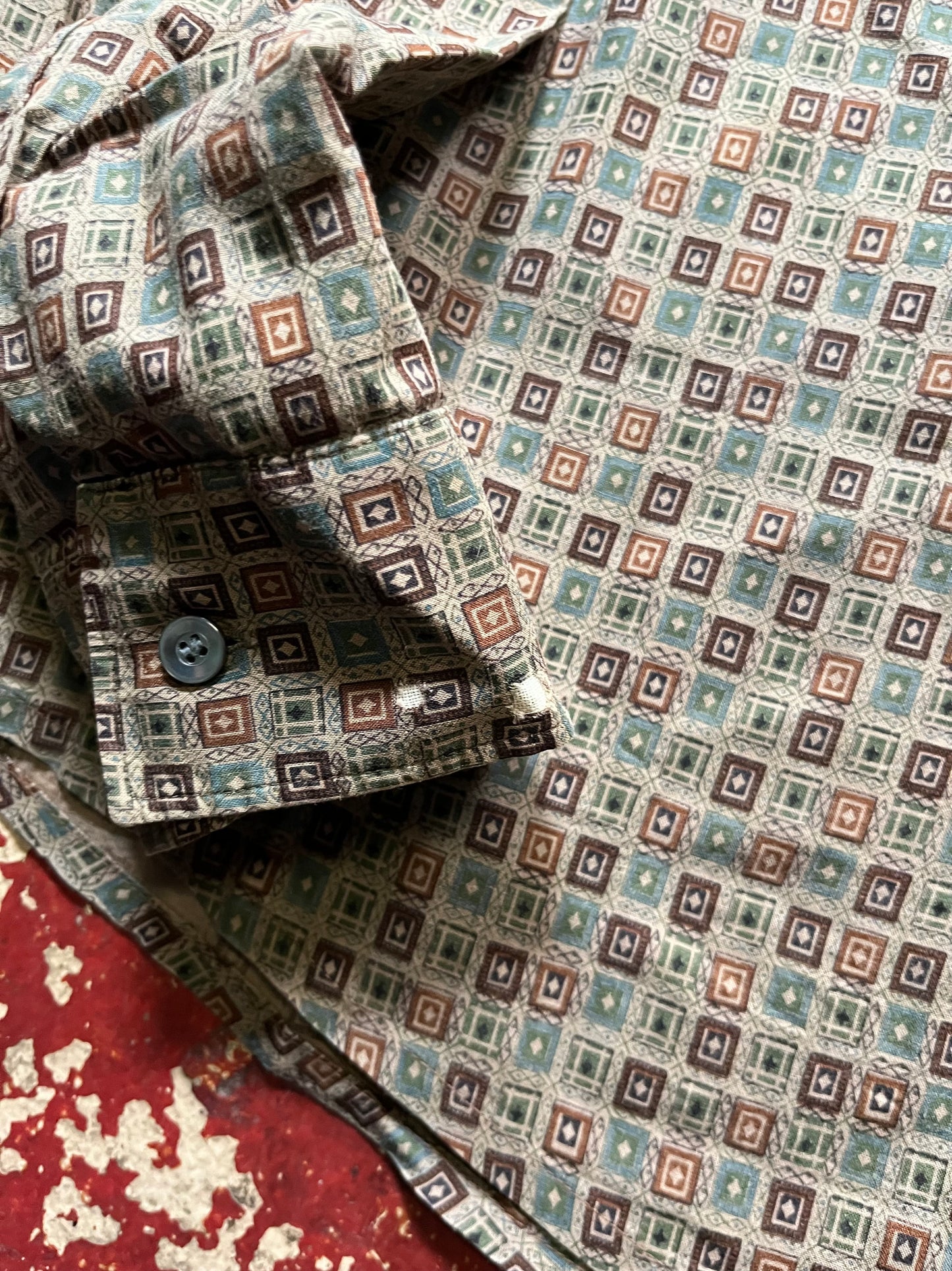50s/60s E&W Quarter Button Long Sleeve Shirt