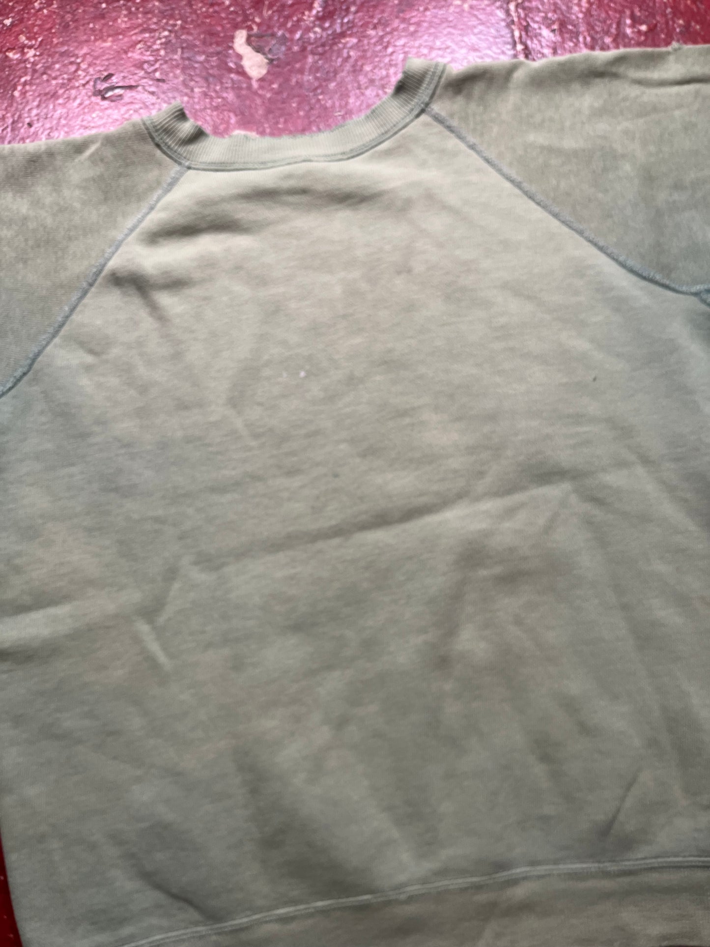 60s Green Cut Off Crewneck