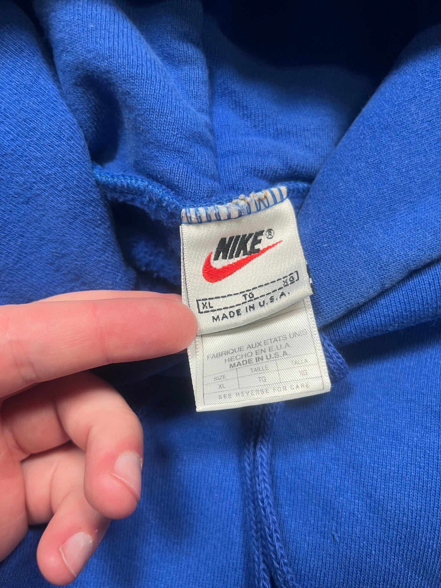 90s Nike Blue Hoodie