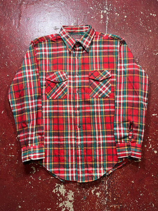 70s Kingsport Red & White Flannel