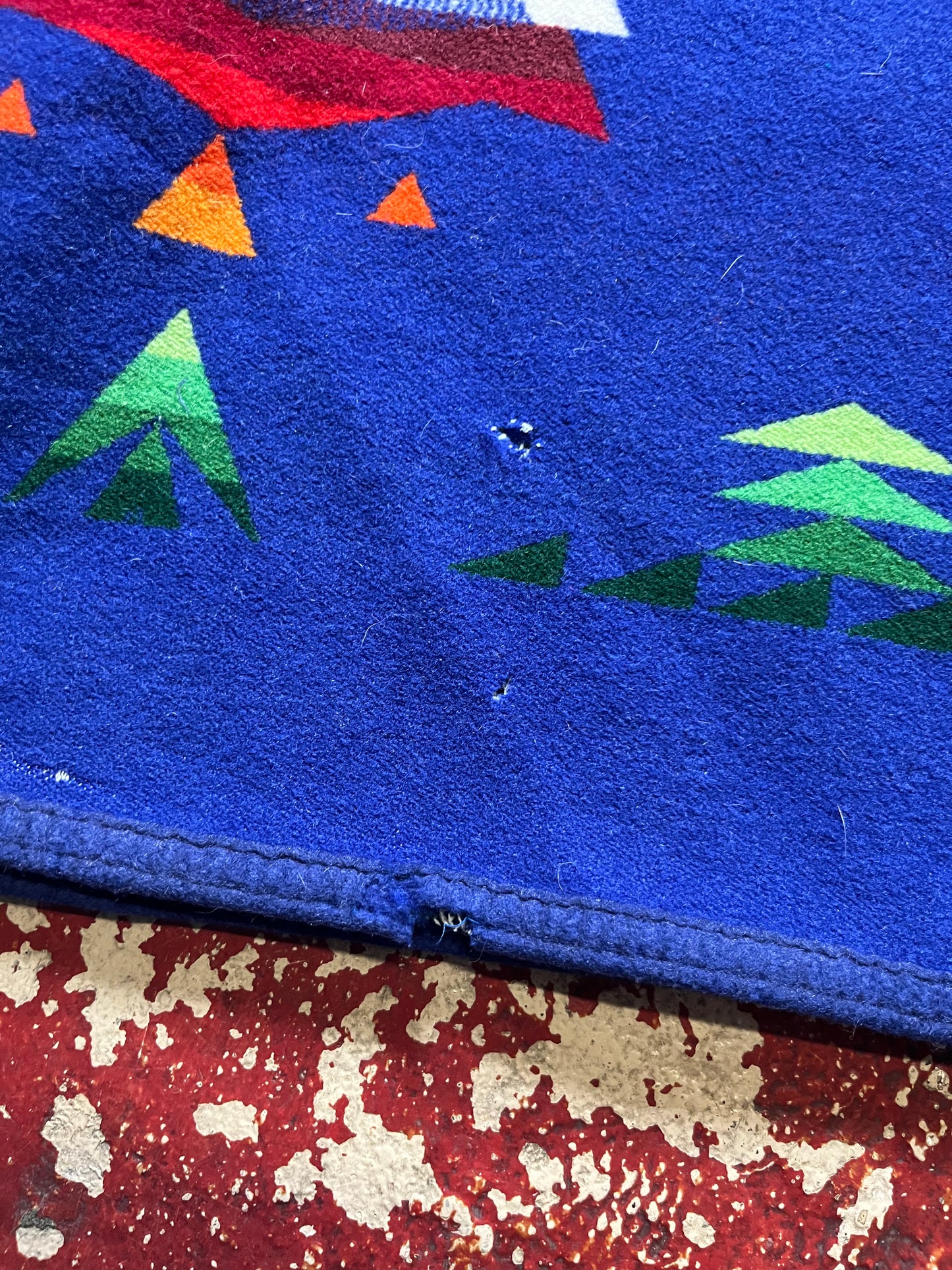 60s Pendleton Blue Blanket