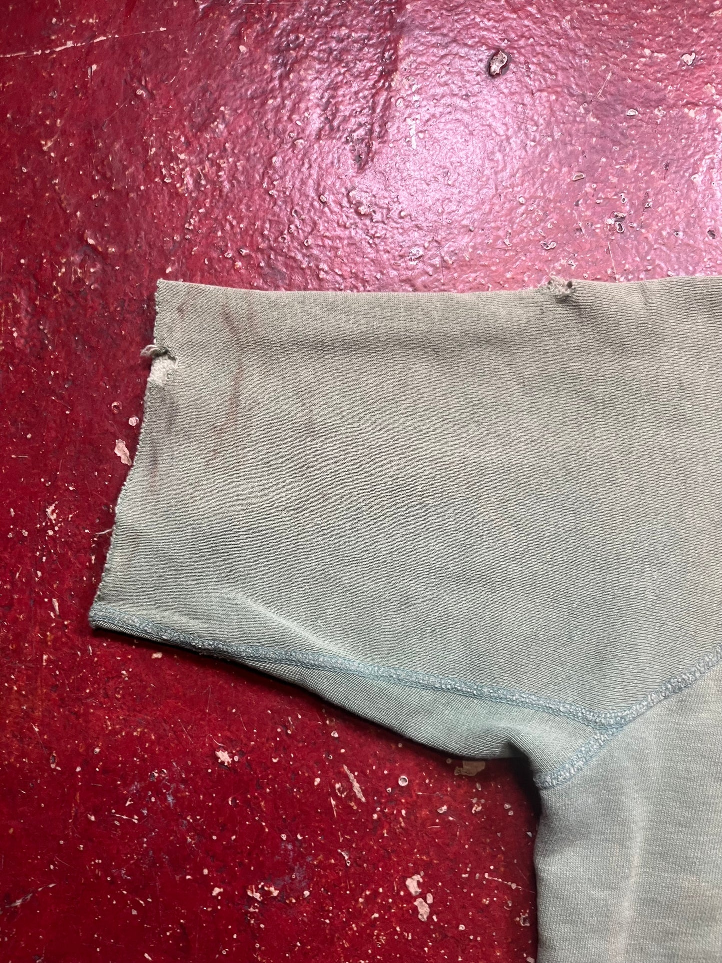 60s Green Cut Off Crewneck