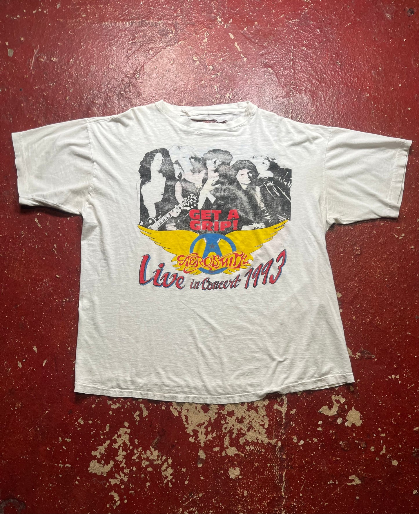 1993 Aerosmith x Megadeth “Get A Grip” Tee