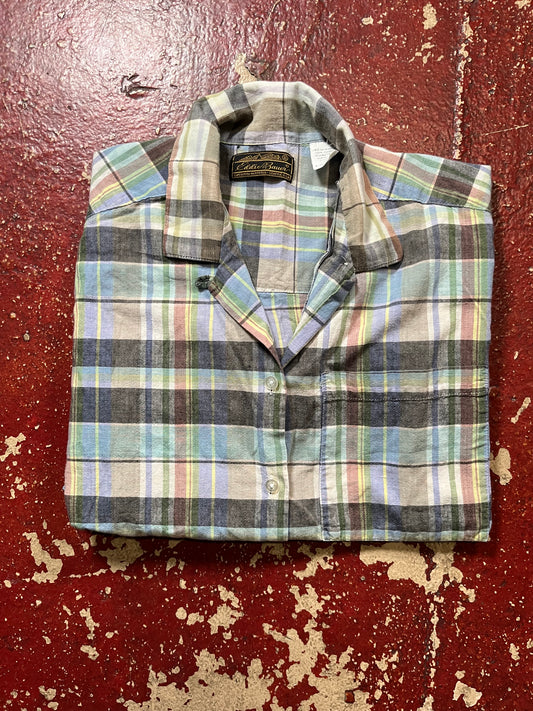 70s/80s Eddie Bauer Loop Collar Short Sleeve Shirt