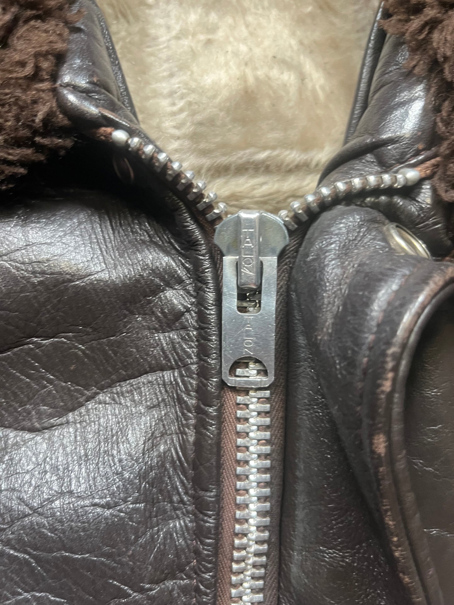 60s Leather Bomber Jacket