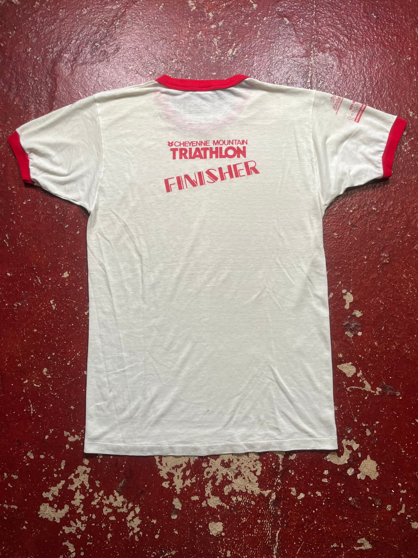 1984 Triathlon Stroh Light Ringer Tee