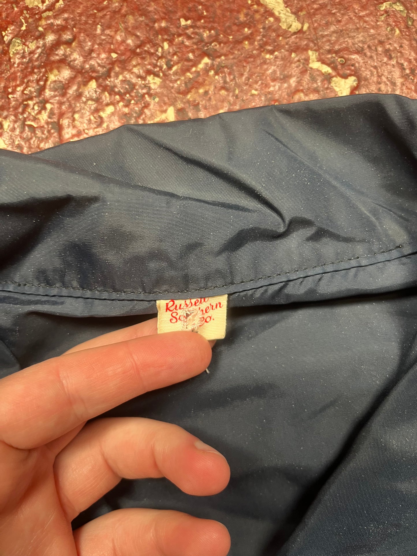 50s Russell Navy Blue Windbreaker