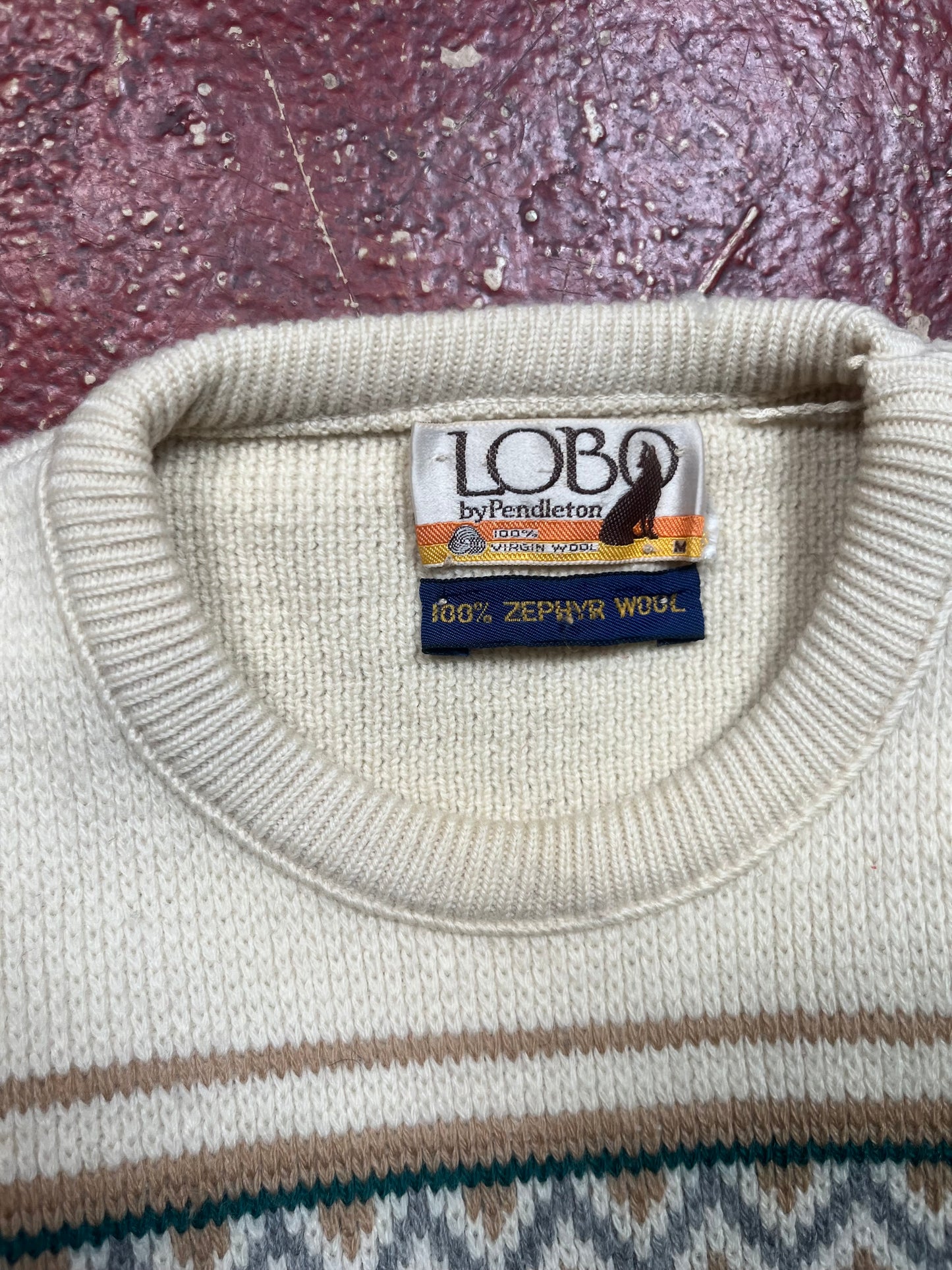 70s Pendleton Lobo Wool Sweater