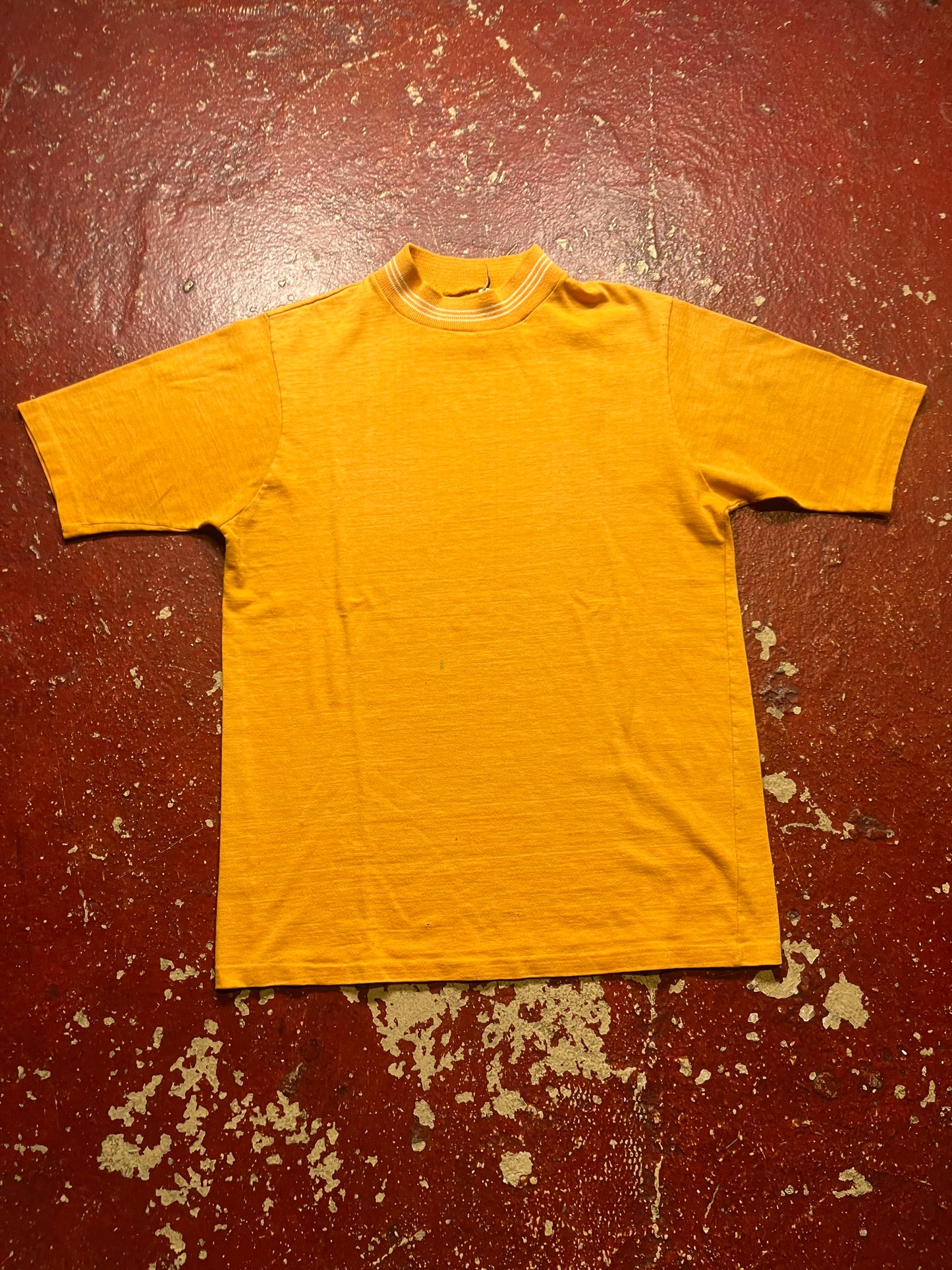 70s Orange High Collar Tee