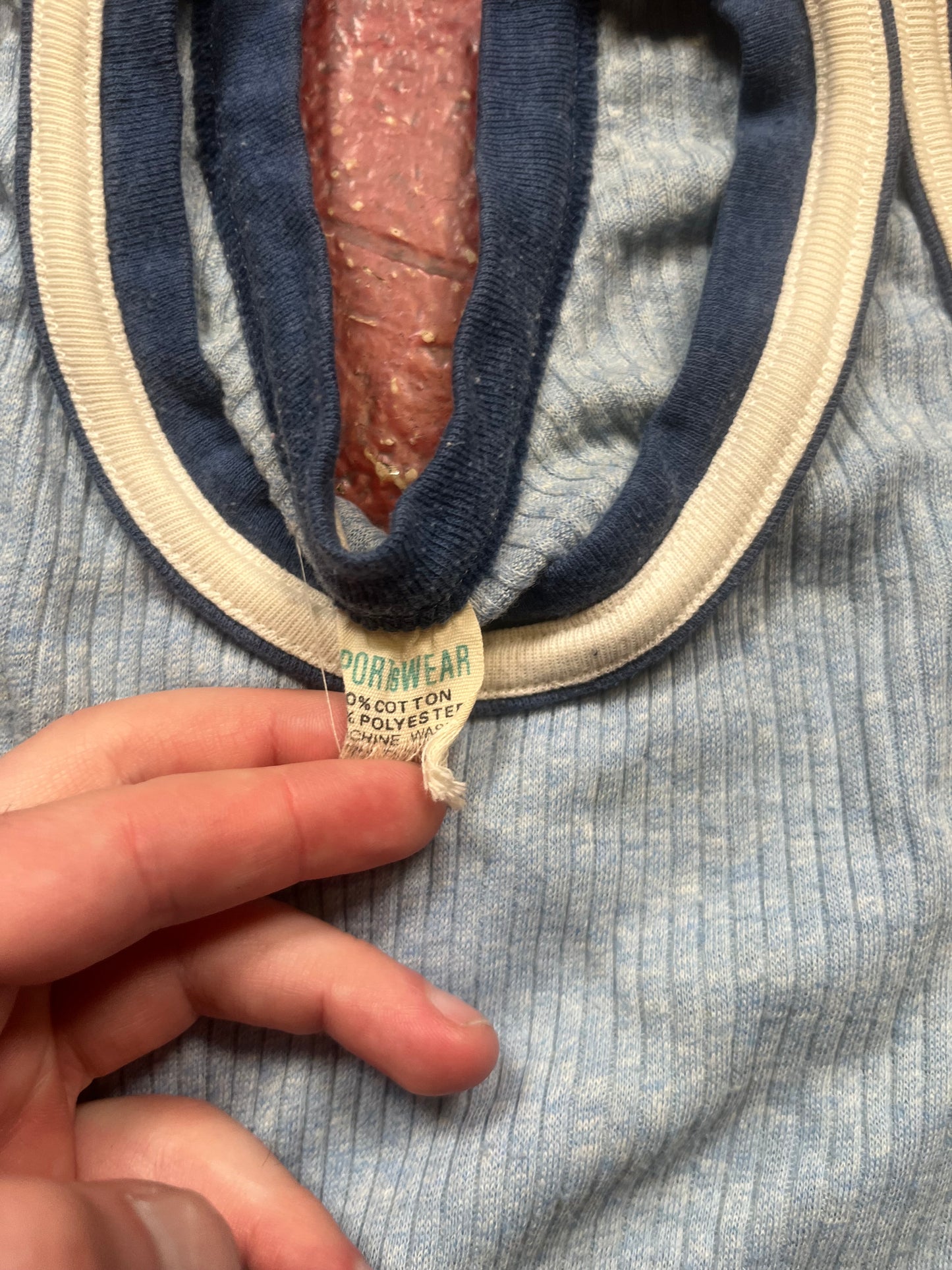 70s Sportswear Baby Blue Tank Top