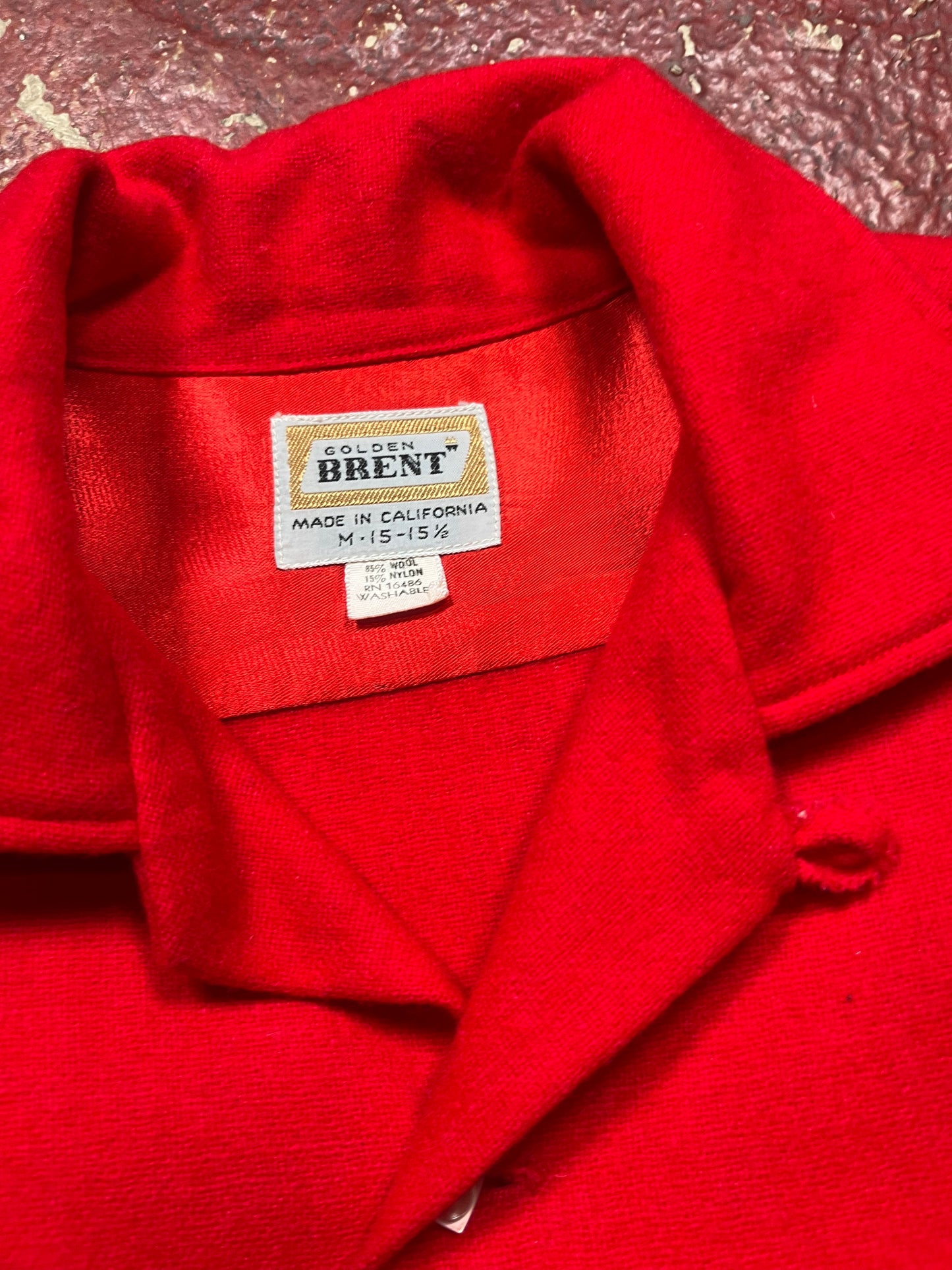 50s Brent Wool Loop Collar Long Sleeve Shirt