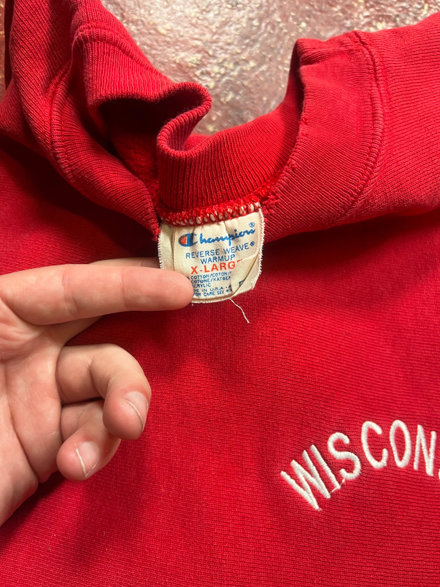 80s Champion Reverse Weave Wisconsin Crewneck